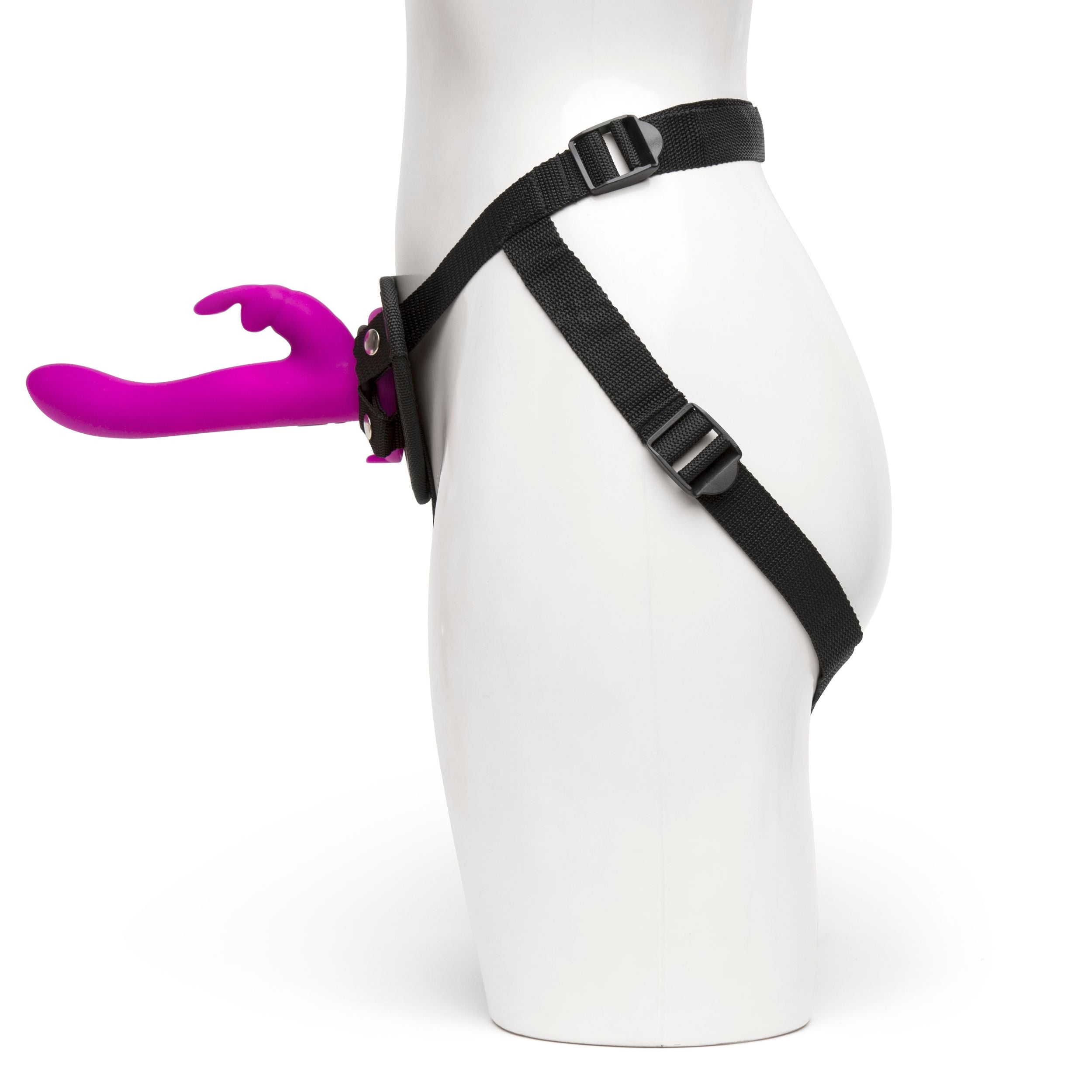 Happy Rabbit – Vibrerende Strap-On Set – Magenta