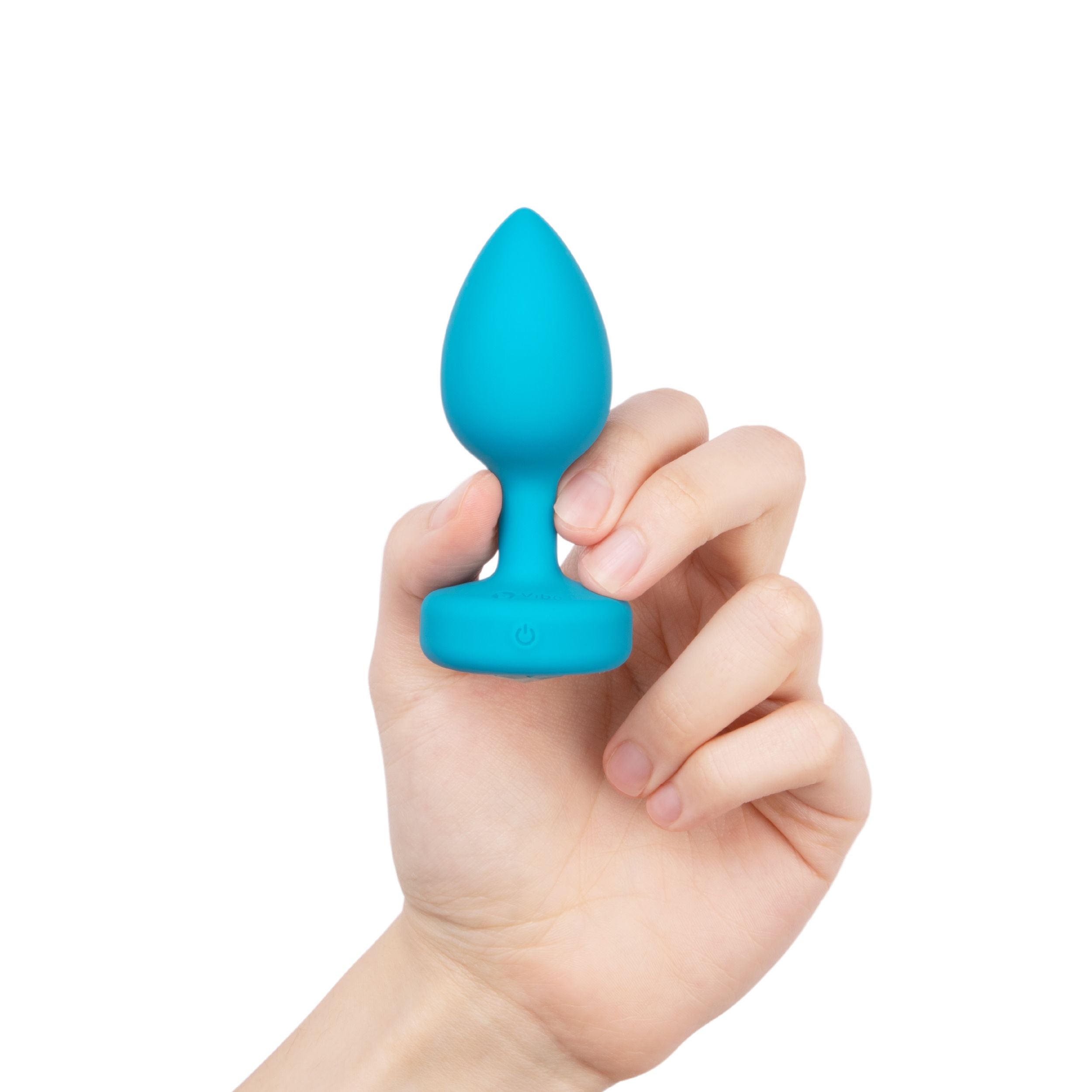 B-Vibe - Vibrerende Juwelen Plug S/M Blauw