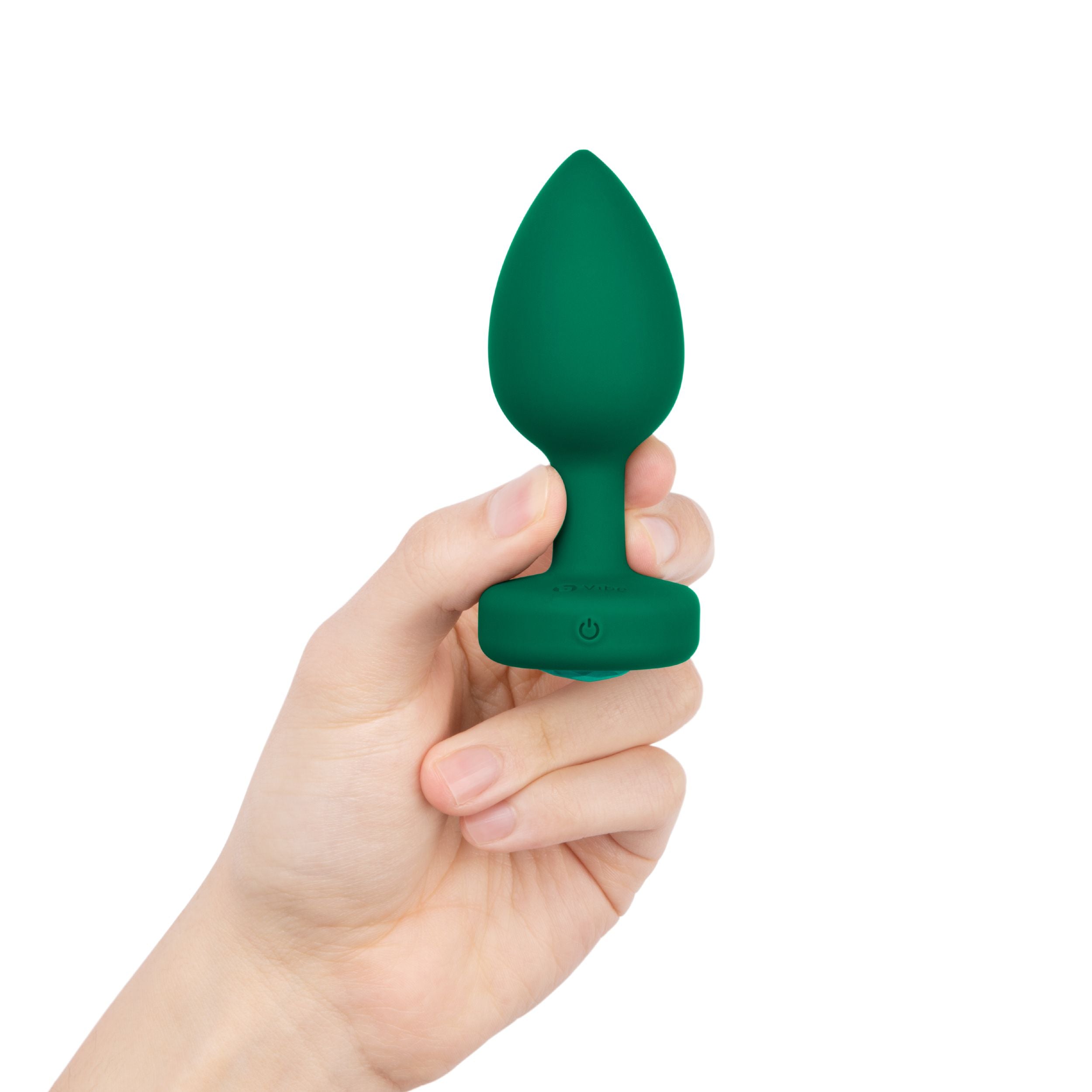 B-Vibe - Vibrerende Juwelen Plug M/L Groen