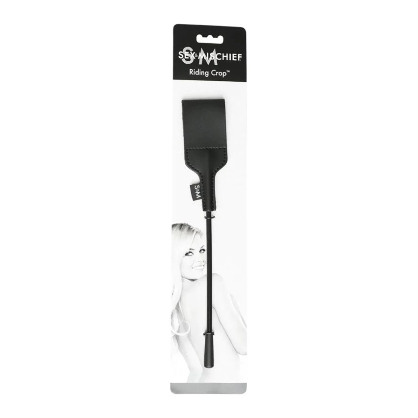 SPORTSHEETS – SEX & MISCHIEF Riding Crop – Zwart 31 cm