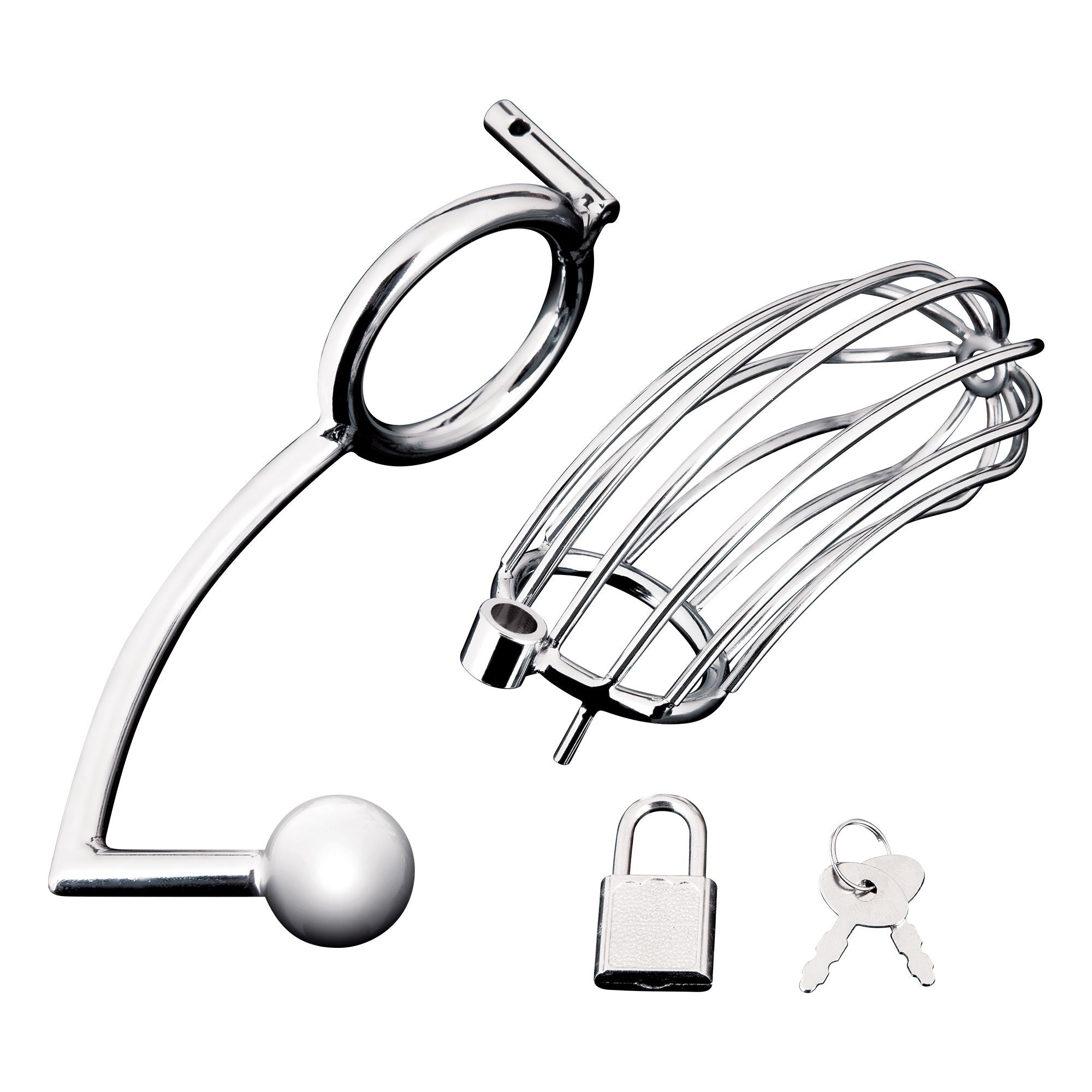 Blueline - Cock Cage With Anal Stimulator