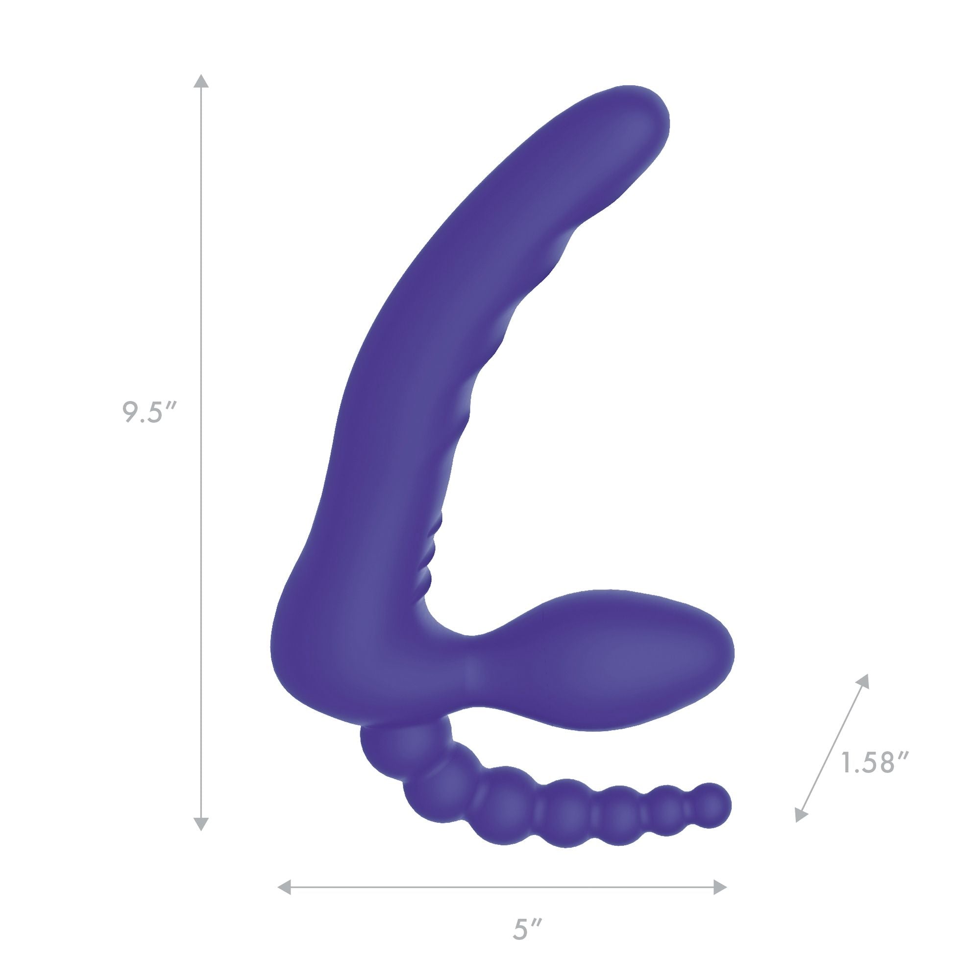 Pegasus - 7? Remote Control Strapless D.P. Silicone Strap on