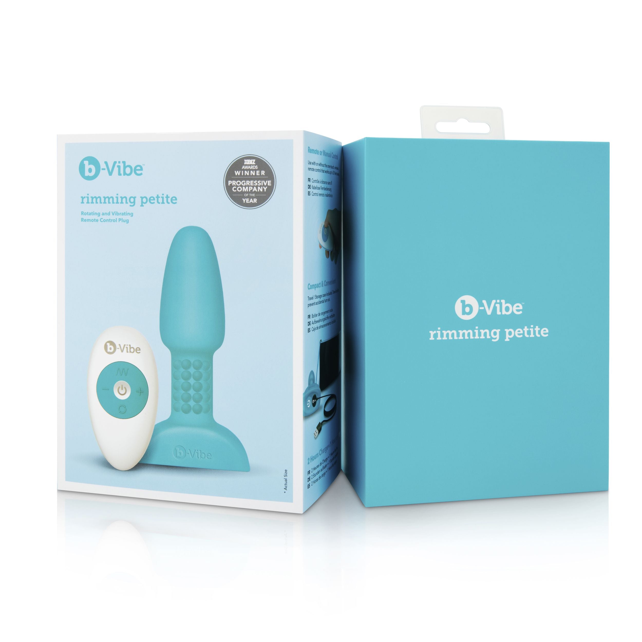B-Vibe - Rimming Petite Remote Control Plug Blauw