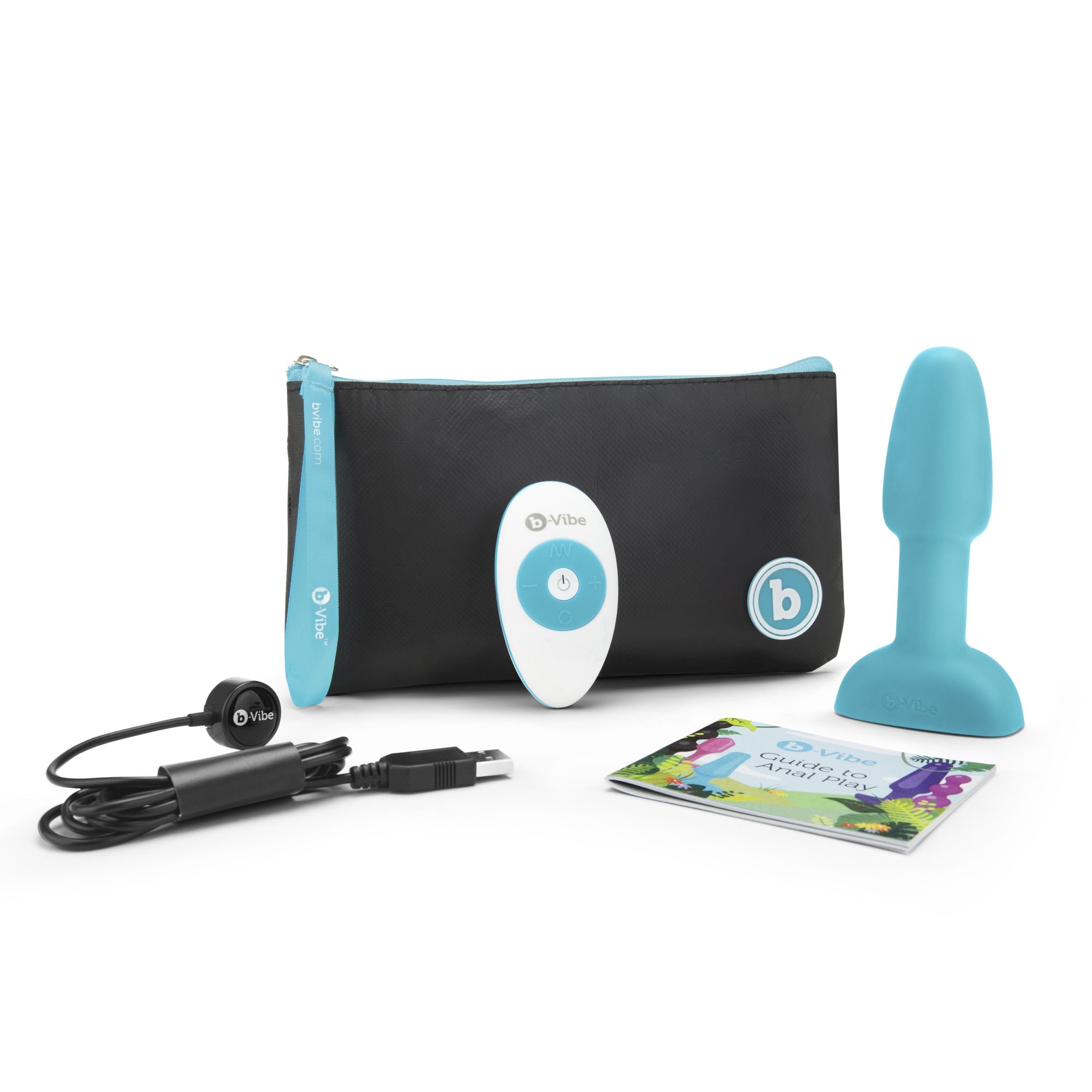 B-Vibe - Rimming Petite Remote Control Plug Blauw