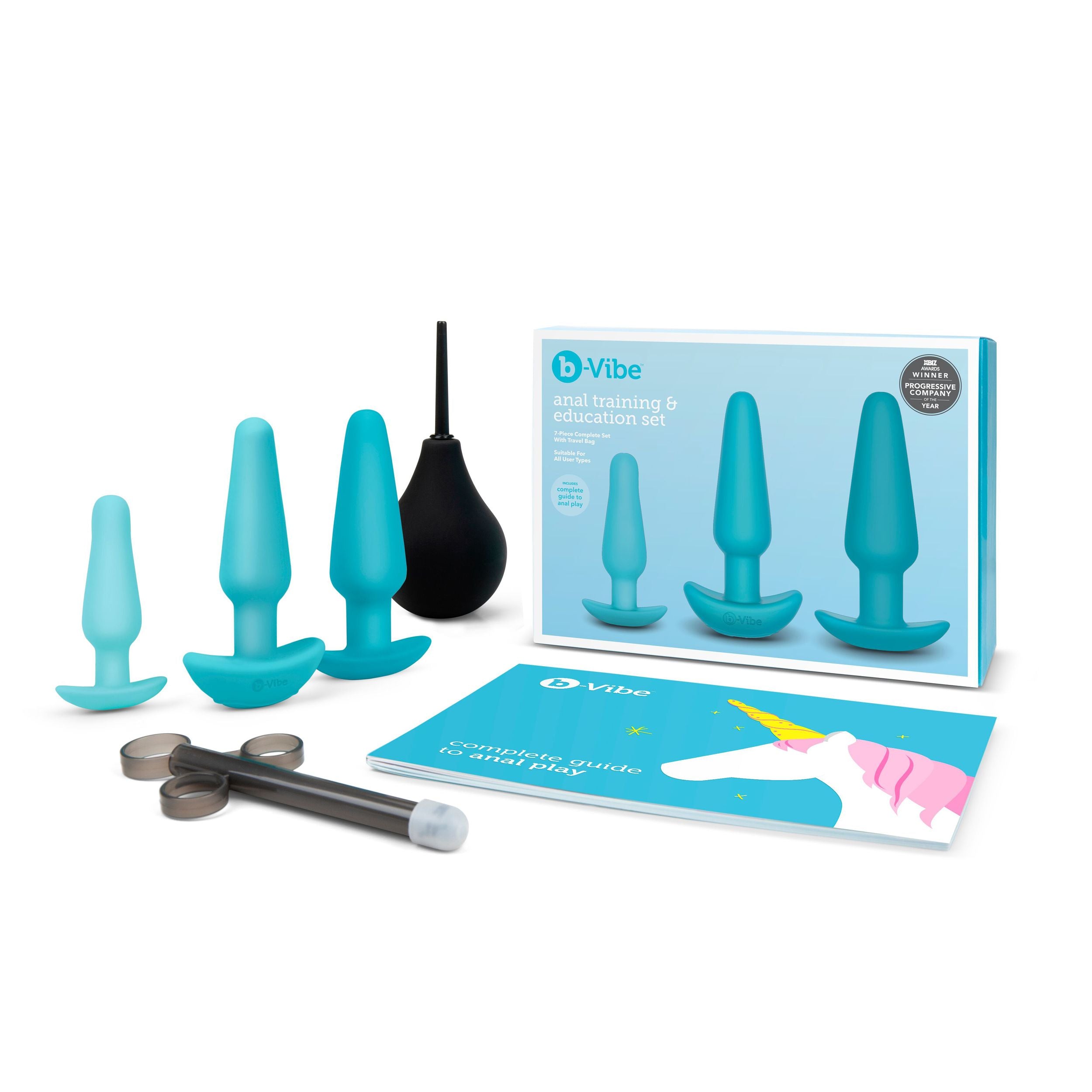 B-Vibe - Anaal Training & Educatie Set Blauw