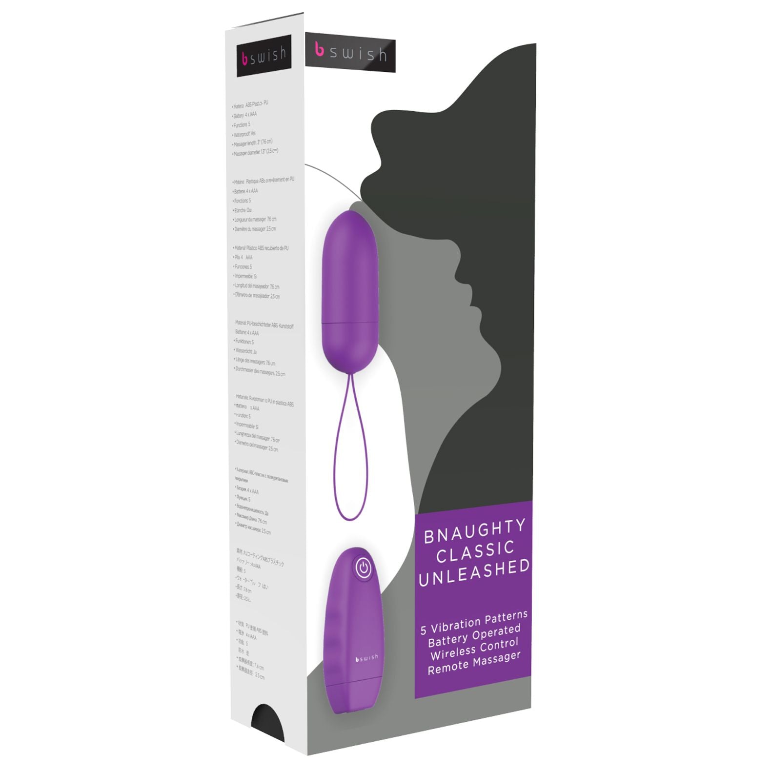 B Swish - bnaughty Classic Unleashed Vibrerende Bullet Paars