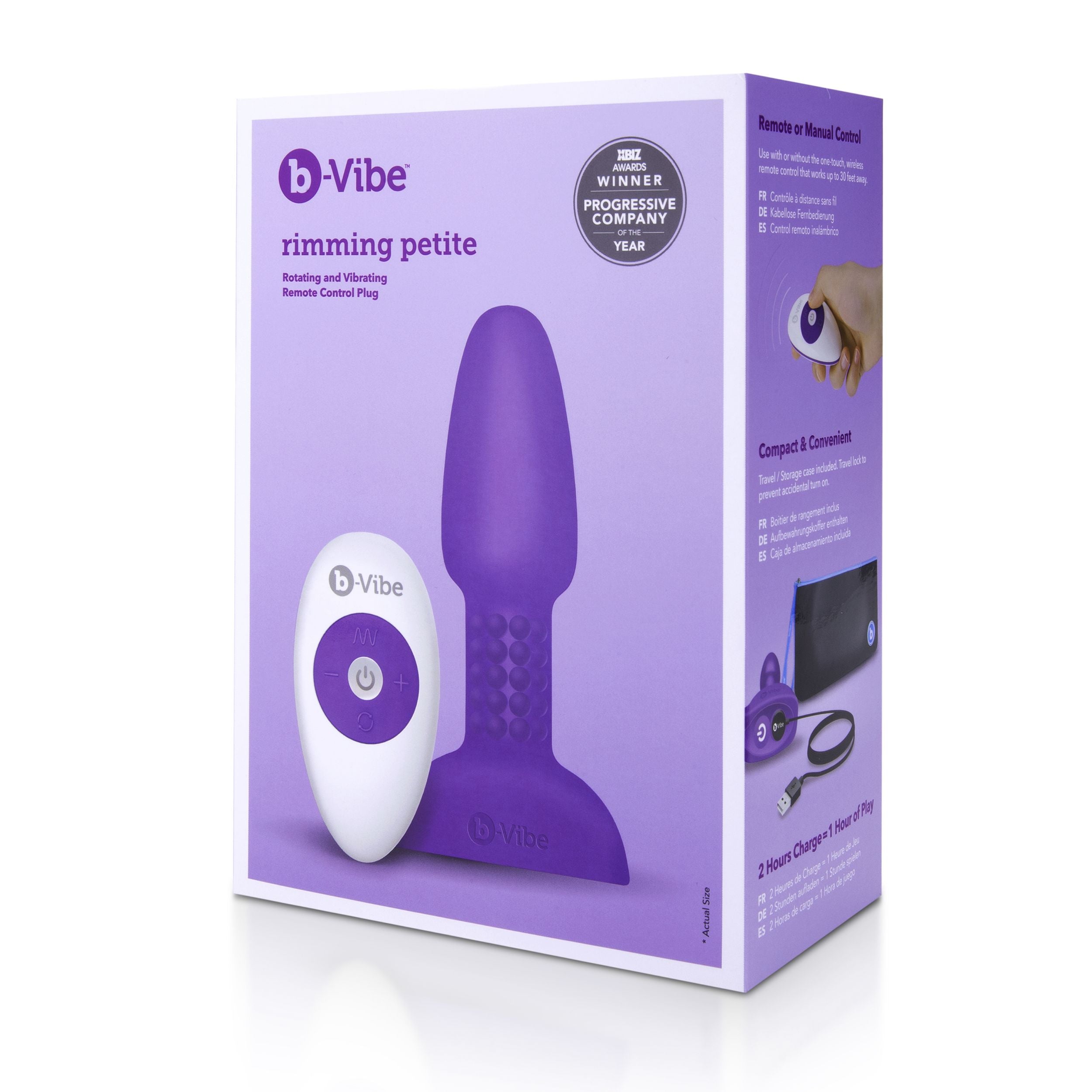 B-Vibe - Rimming Petite Remote Control Plug Paars