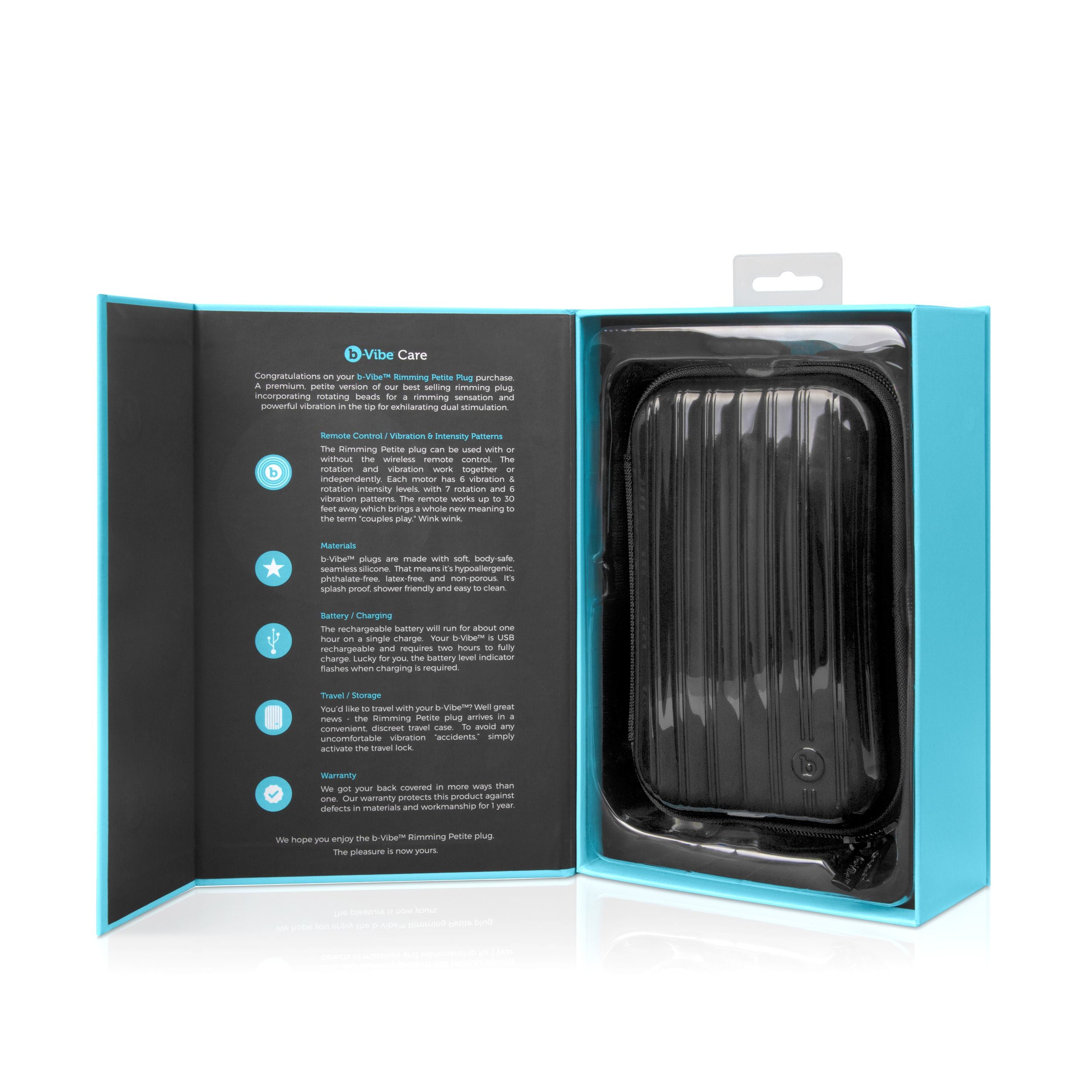 B-Vibe - Rimming Petite Remote Control Plug Zwart