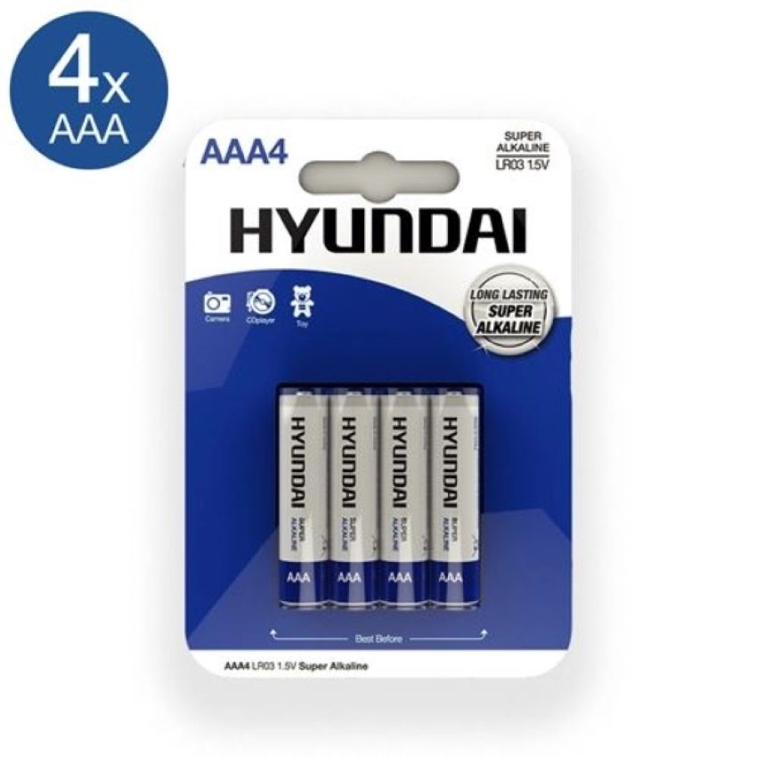 Hyundai Batterijen AAA - 4 Stuks