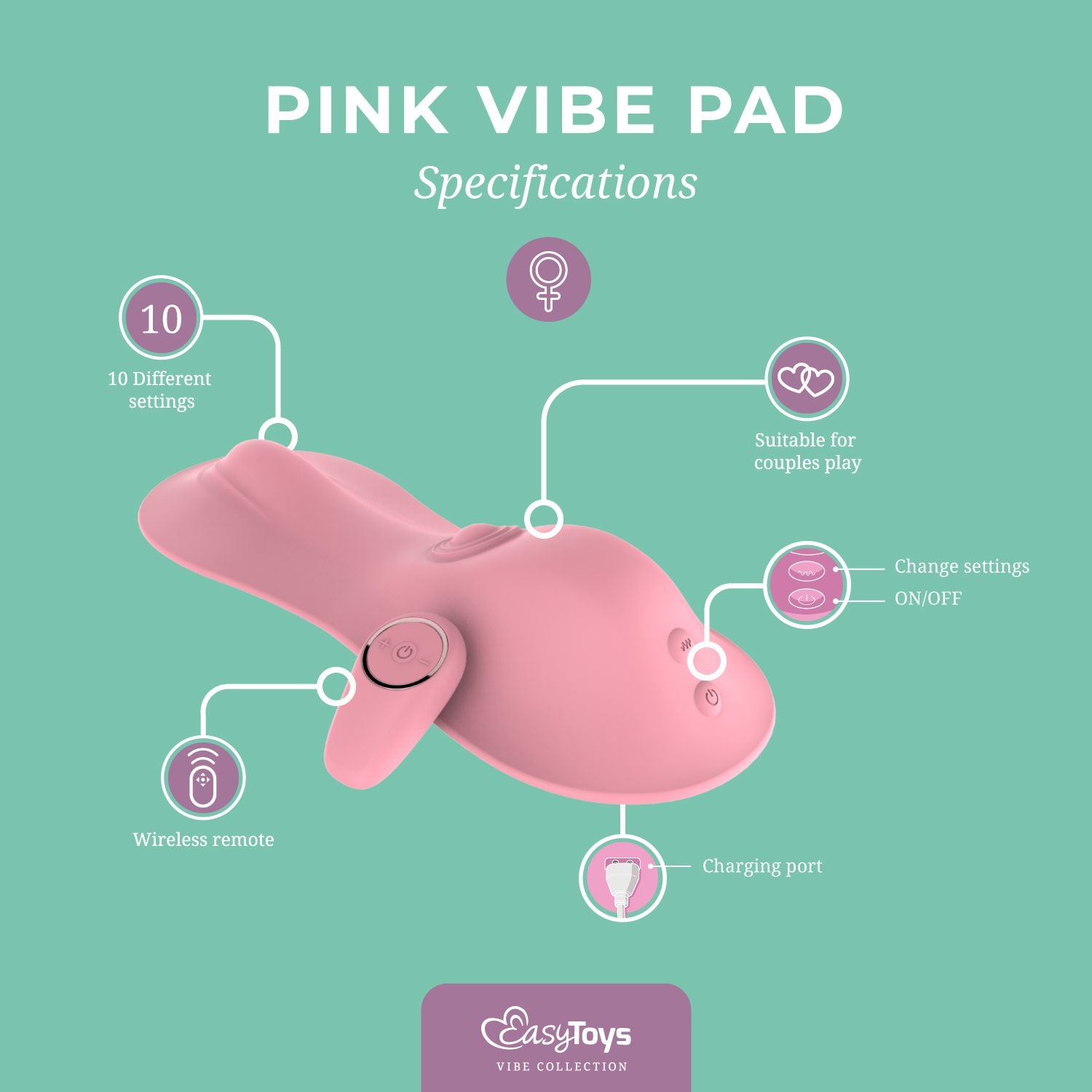 Vibe Pad Tappend en Trillend - Roze