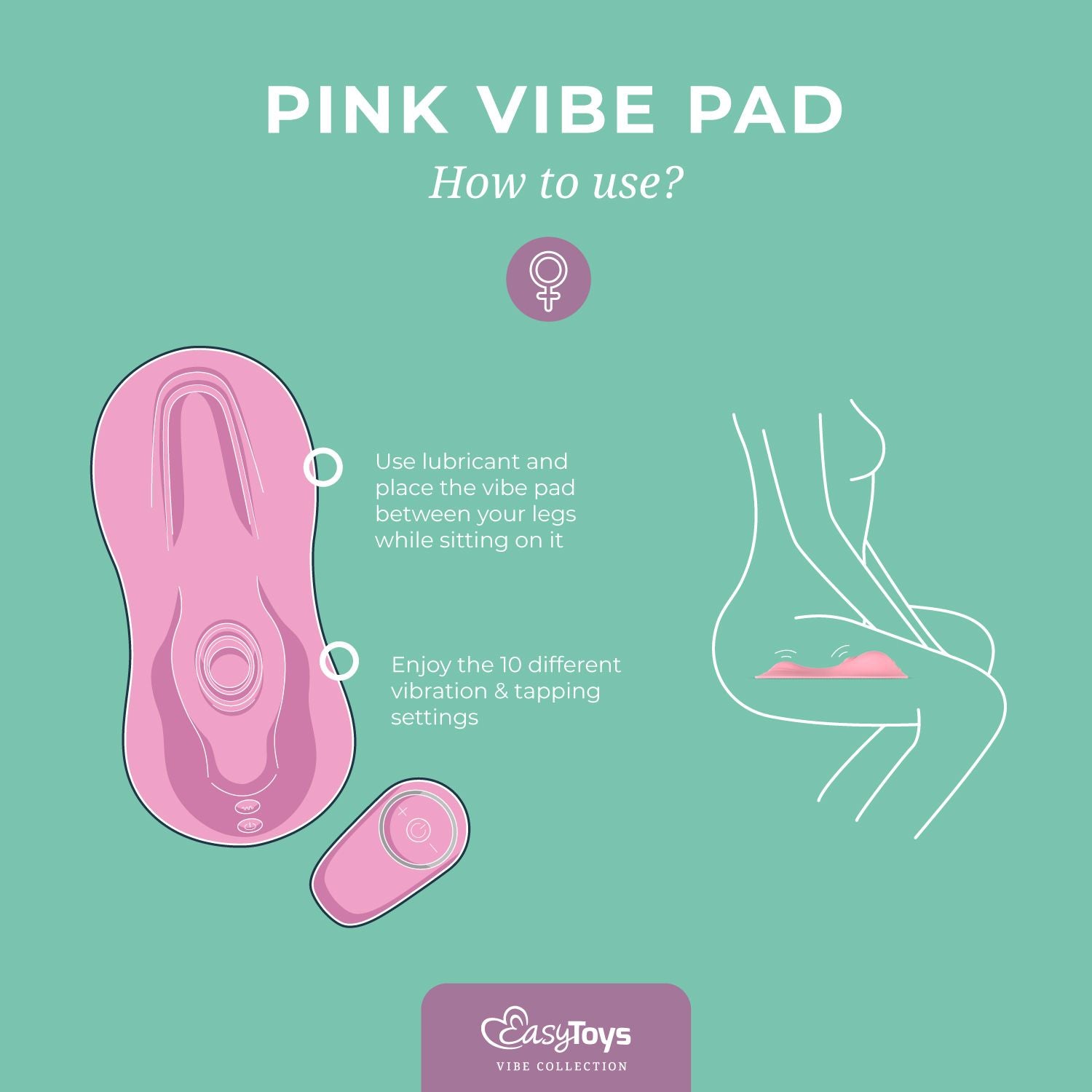 Vibe Pad Tappend en Trillend - Roze