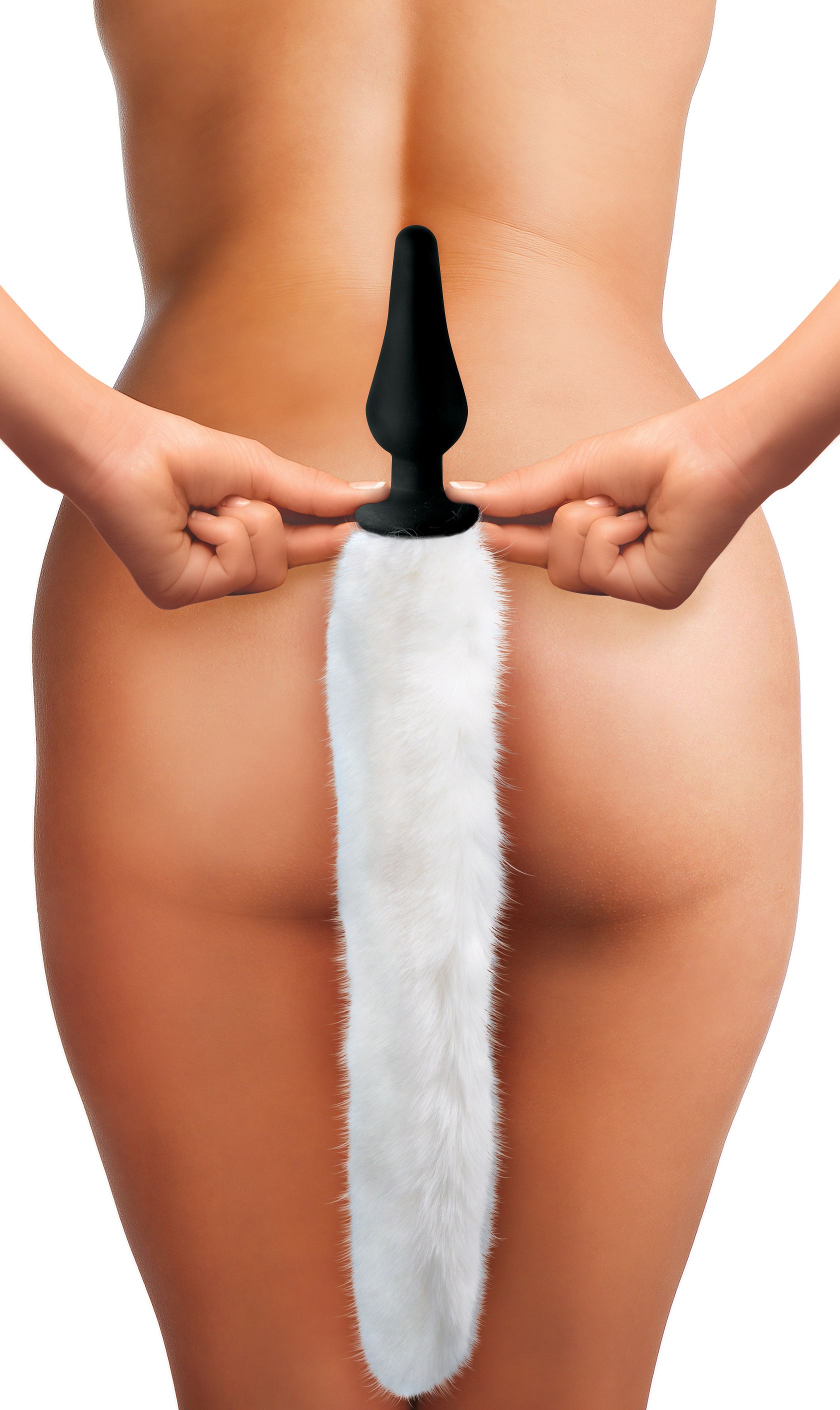 White Fox Buttplug &amp; Haarband Set