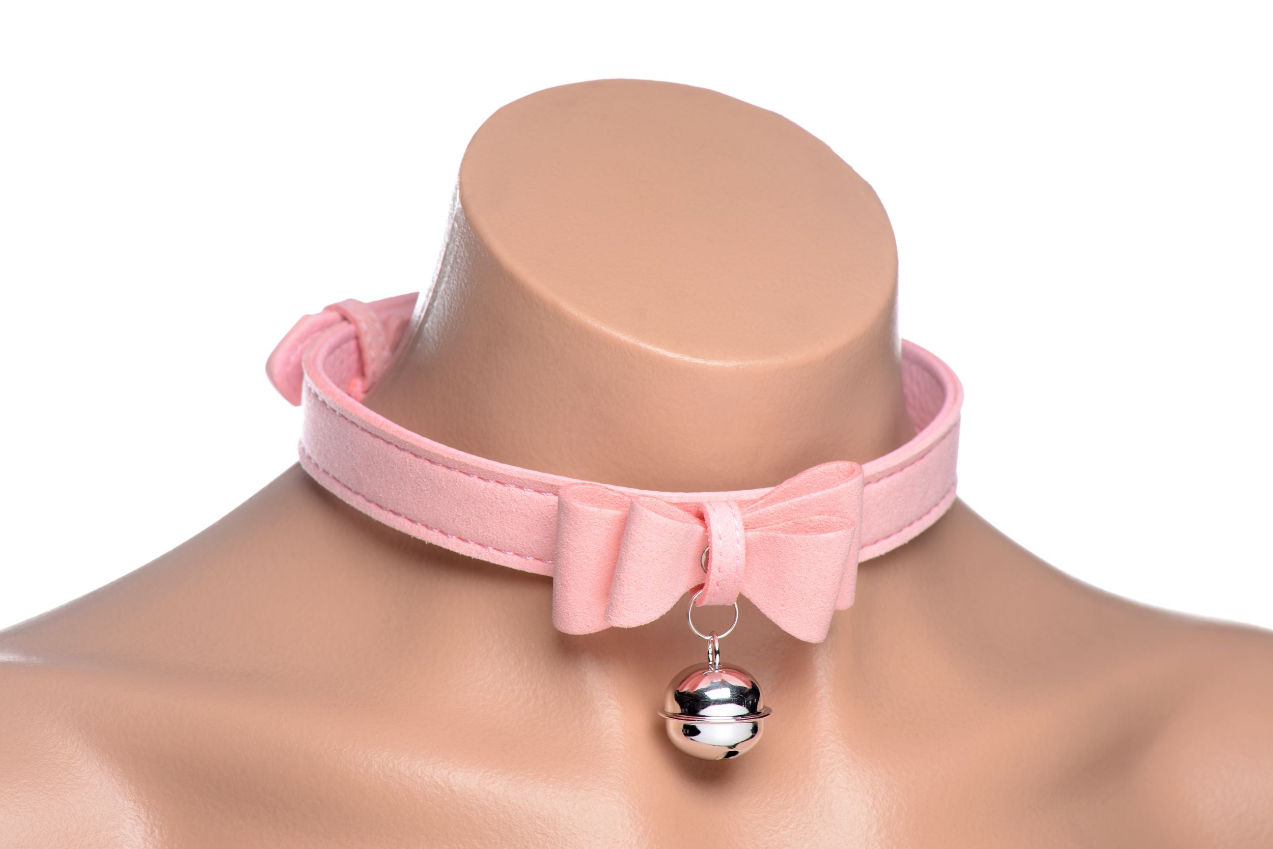 Golden Kitty Halsband Met Kattenbelletje - Roze/Zilver