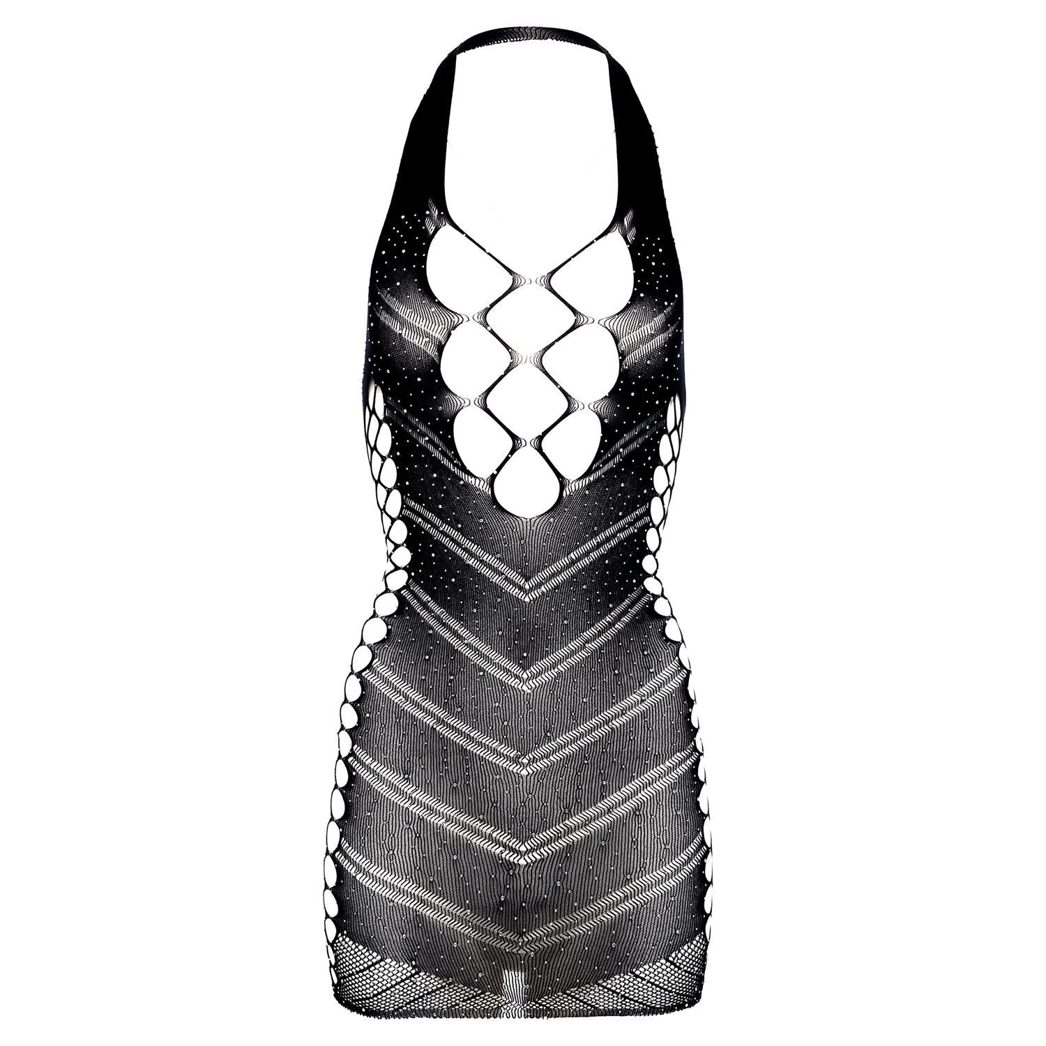 Dress Glitter Amethille  - Zwart