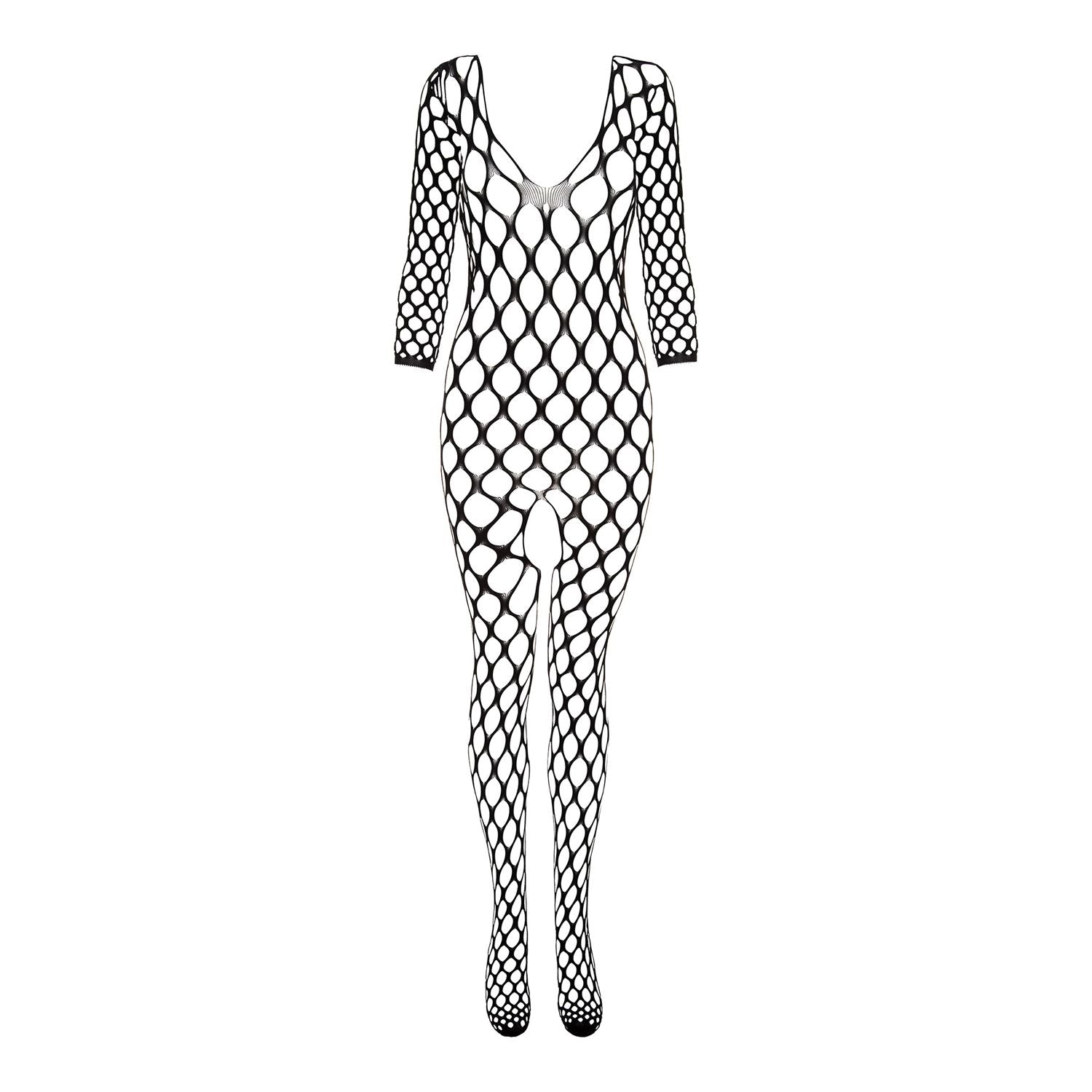 Visnet Catsuit Safiya - Zwart