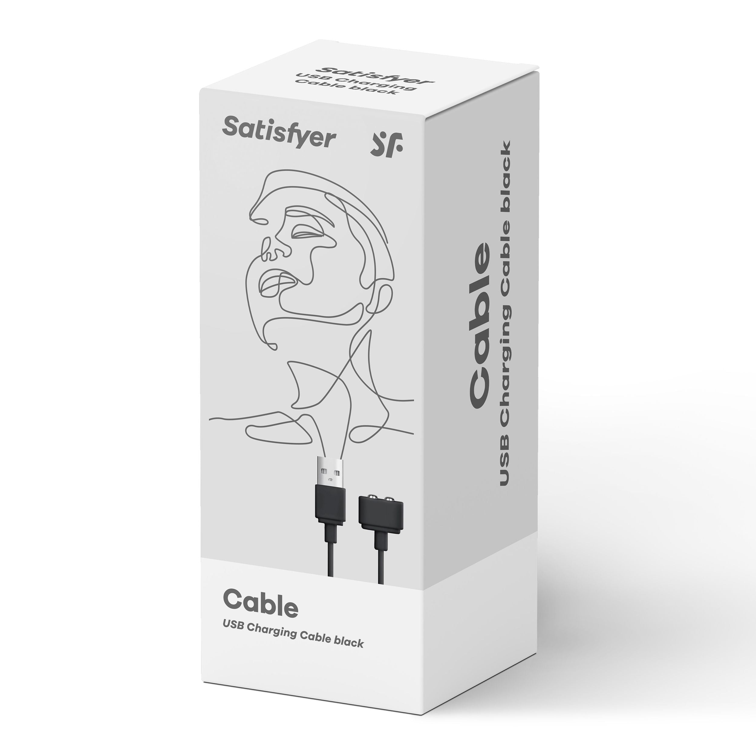 Satisfyer - USB Oplaadkabel - Zwart