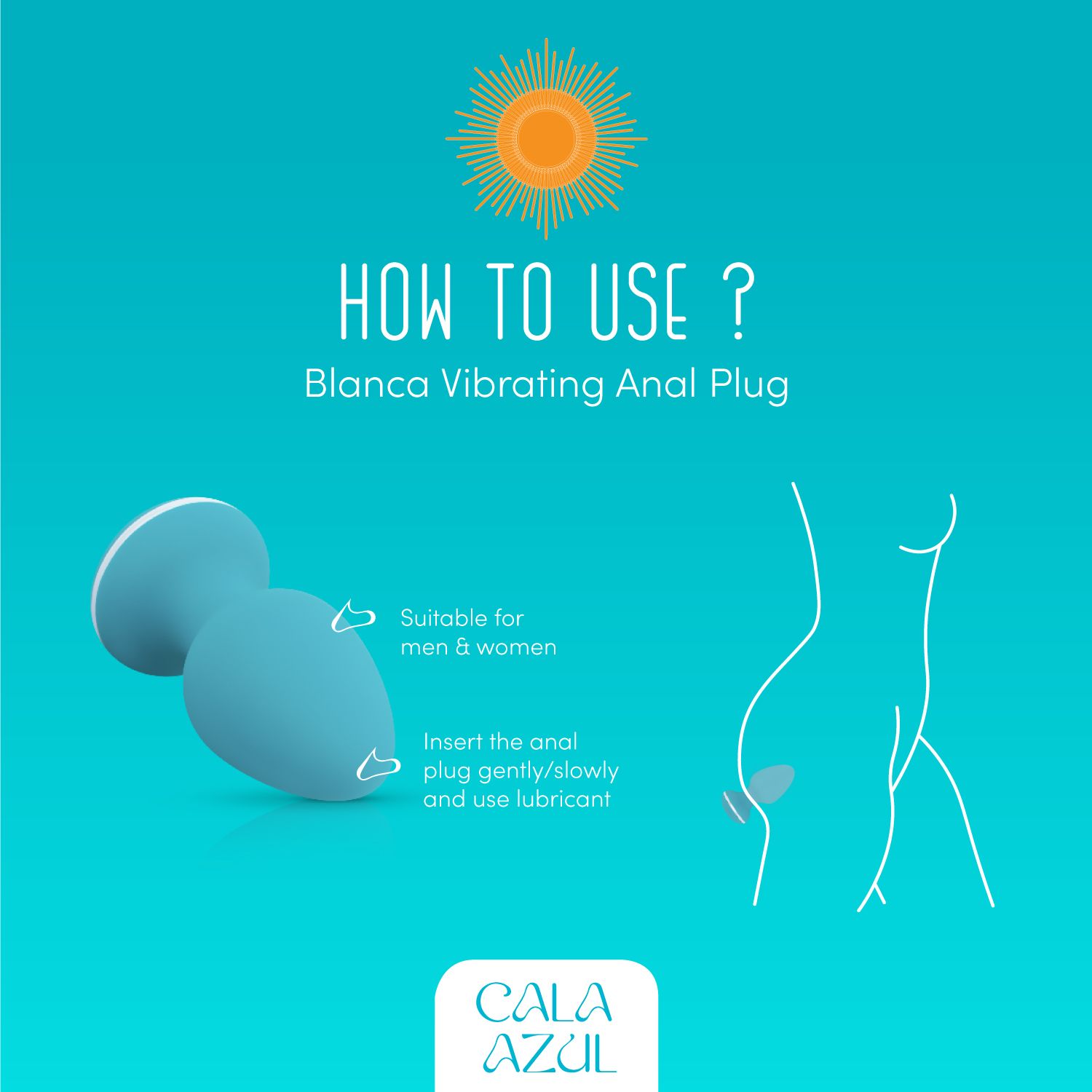 Cala Azul - Blanca Vibrerende Anale Plug