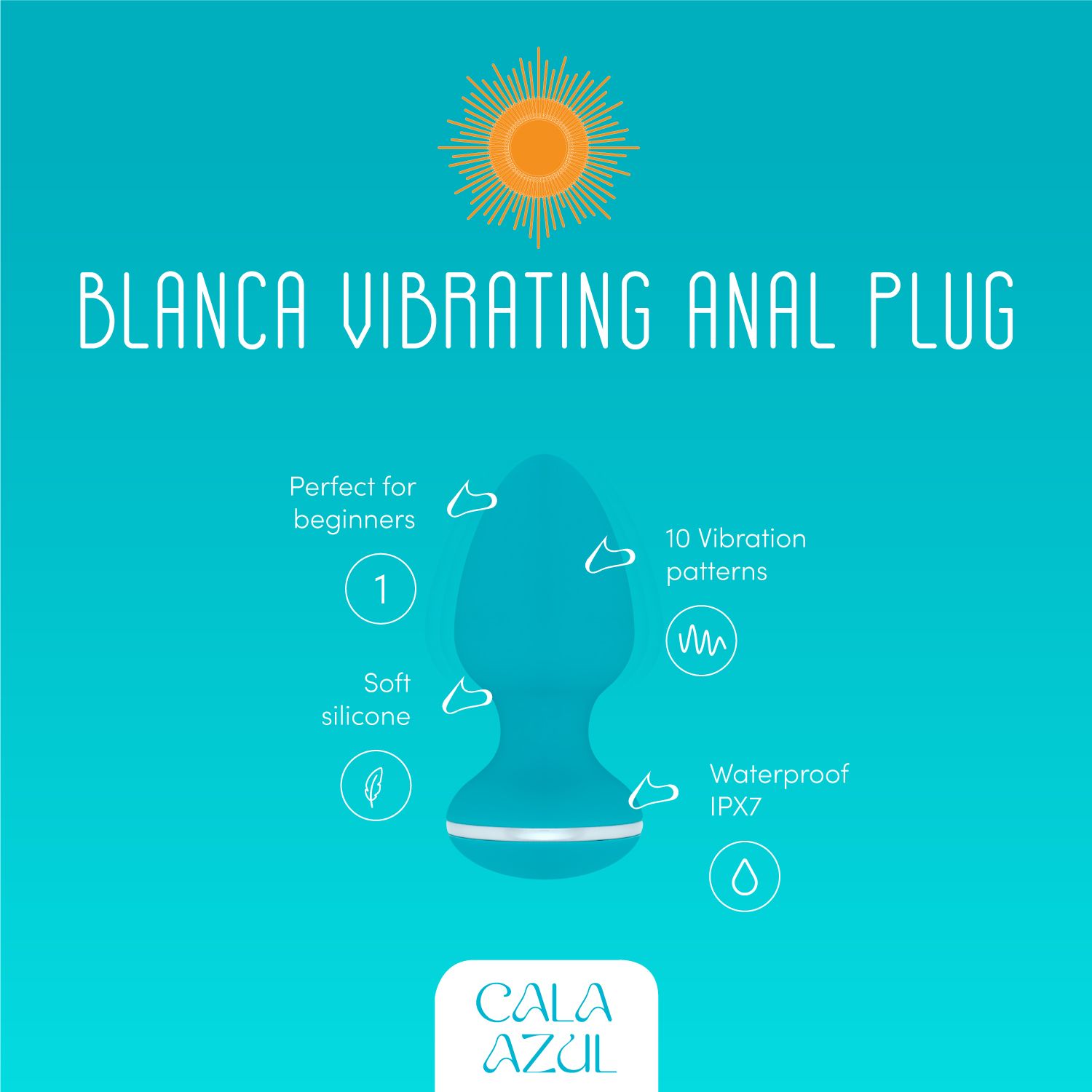 Cala Azul - Blanca Vibrerende Anale Plug