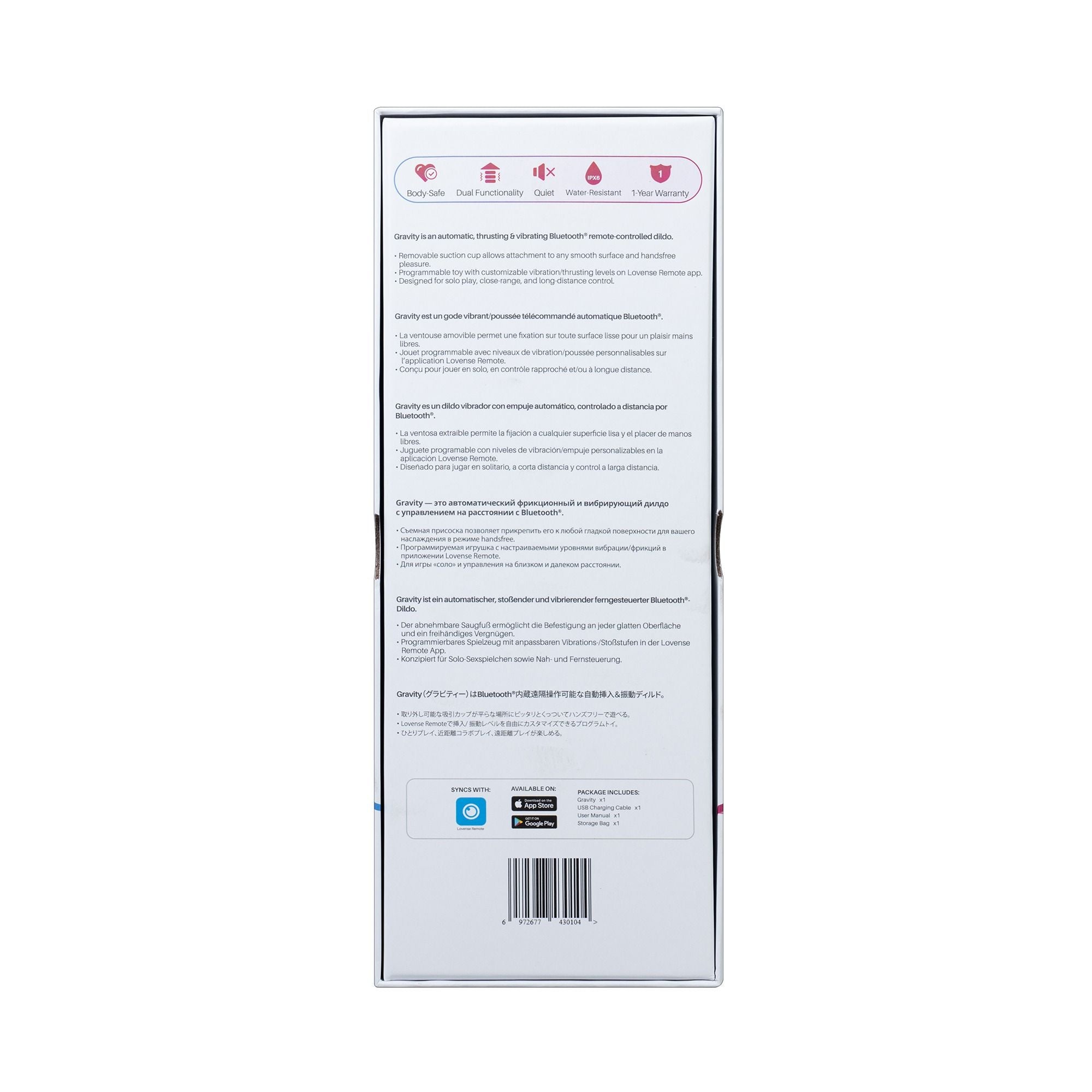 Lovense - Gravity Stotende-dildo-app-gestuurd