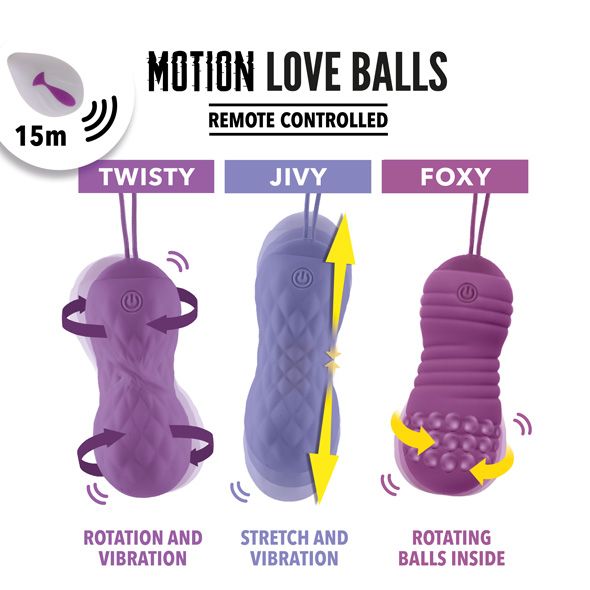 FEELZTOYS - OP AFSTAND BEDIENBARE BEWEGENDE LIEFDESBALLEN TWISTY