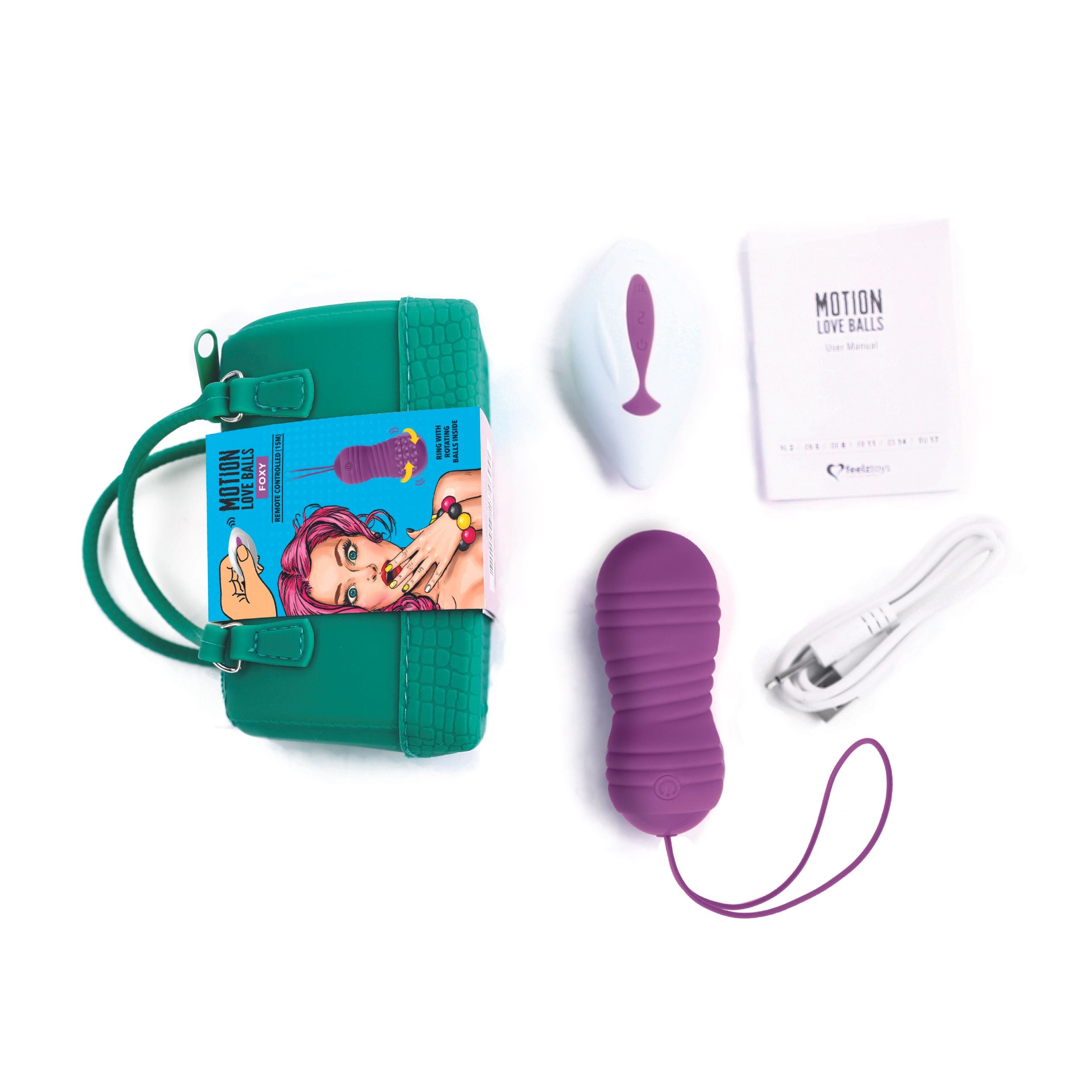 FEELZTOYS - OP AFSTAND BEDIENBARE BEWEGENDE LIEFDESBALLEN FOXY