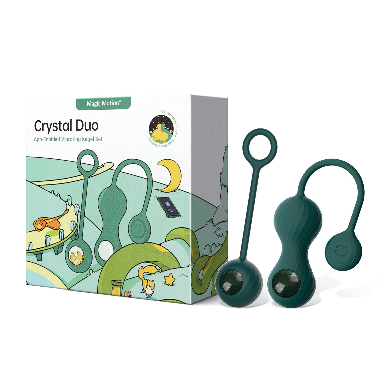 Magic Motion - Duo Smart Kegel-vibrator met Gewichtenset - Groen