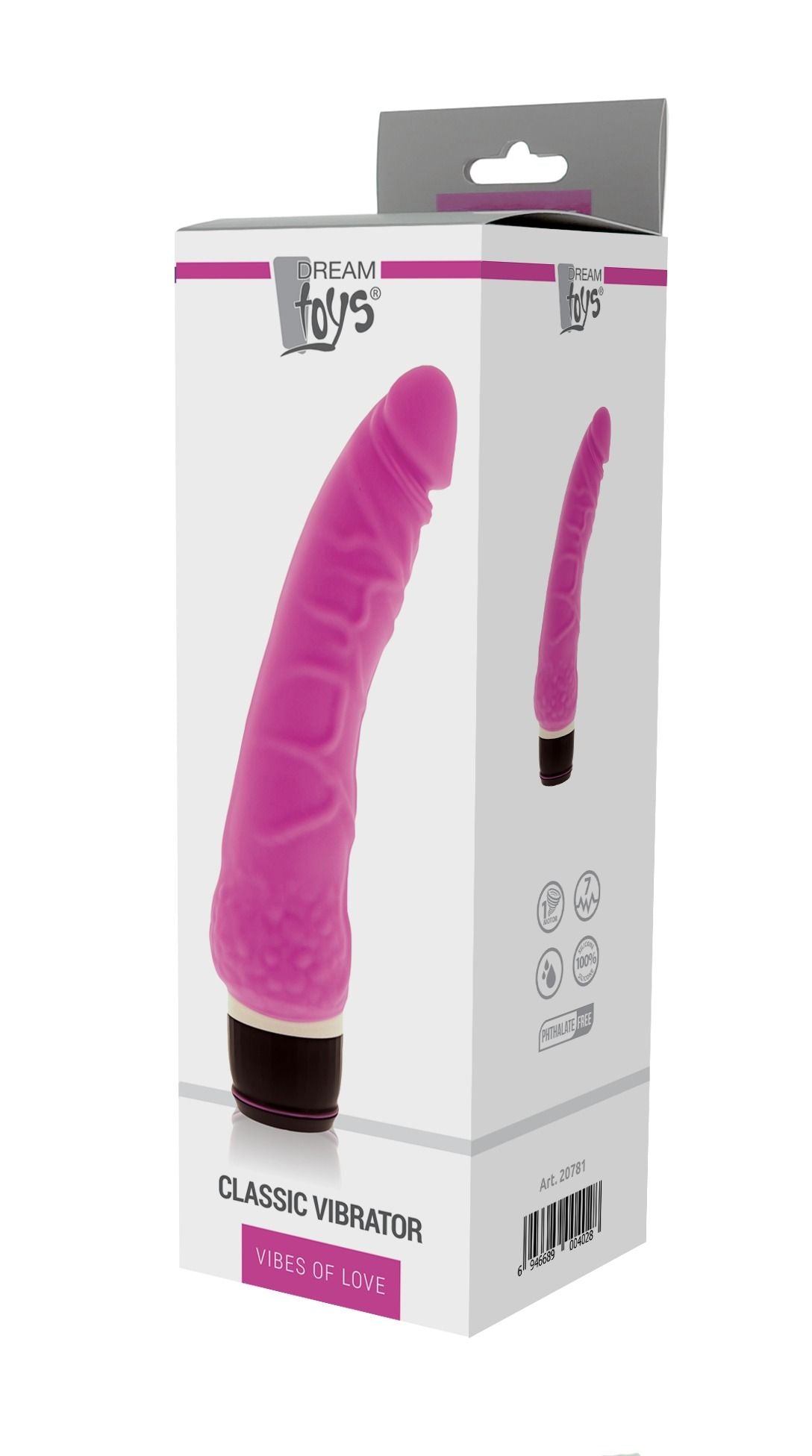 Klassieke slanke vibrator roze