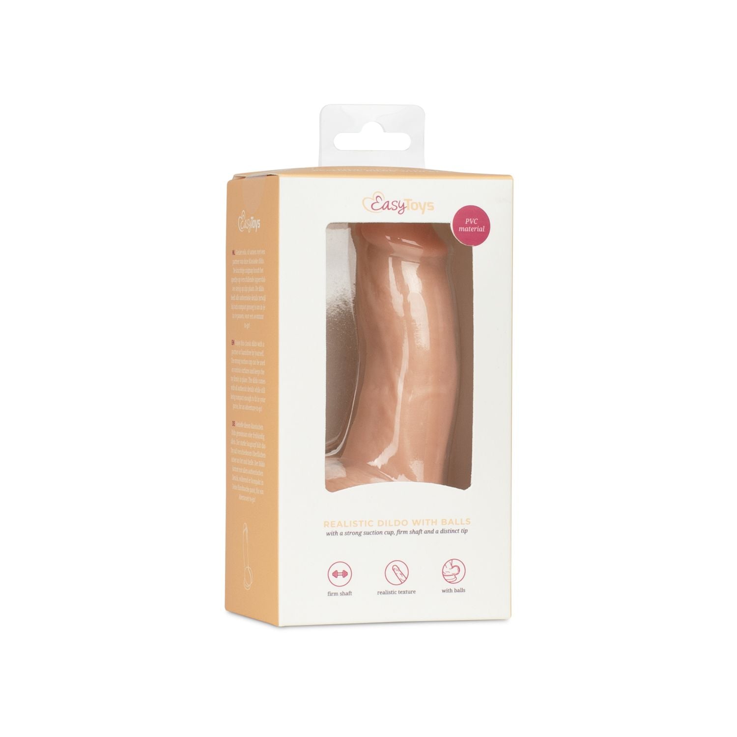 Dildo met ballen 12 cm -  Beige