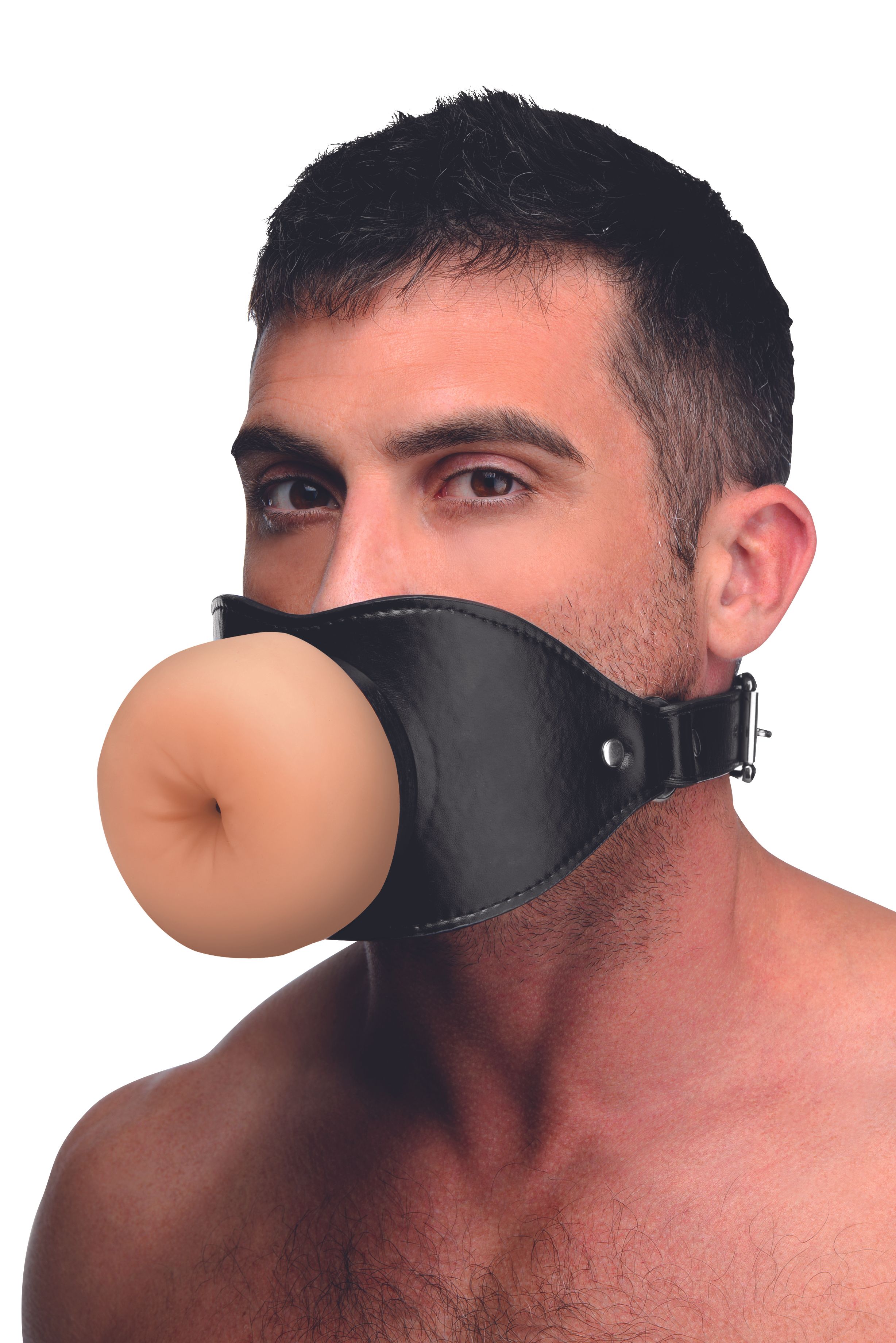 XR Brands - Ass Face Mouth Gag - Beige
