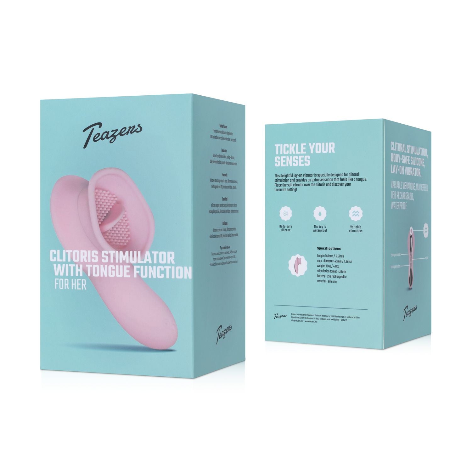 Clitorisvibrator Met Tong - Roze