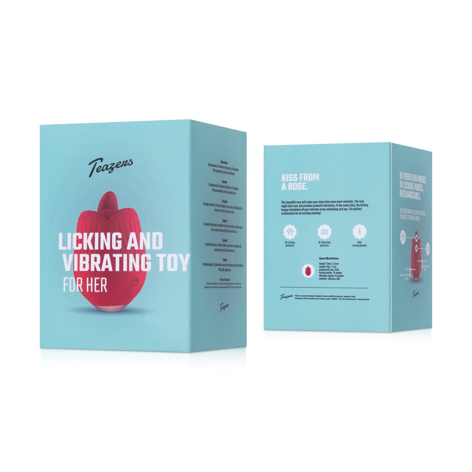 Teazers Roos Vibrator - Likken en Vibreren