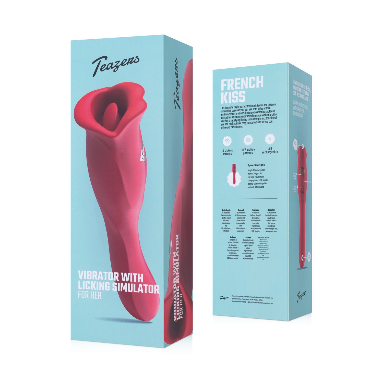 Teazers Vibrator met Likkende Clitorisstimulator