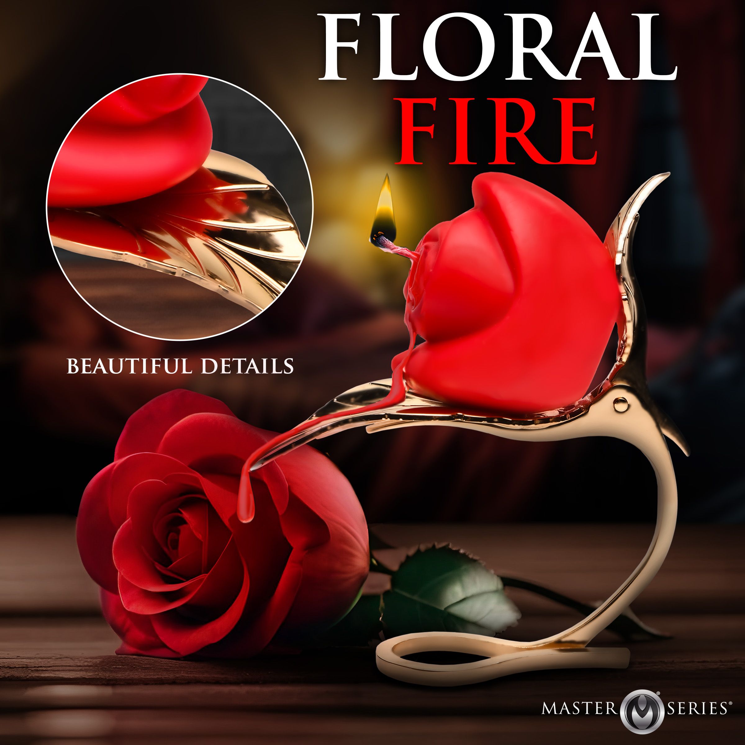 XR Brands - Rozenkaars met Houder - Rood