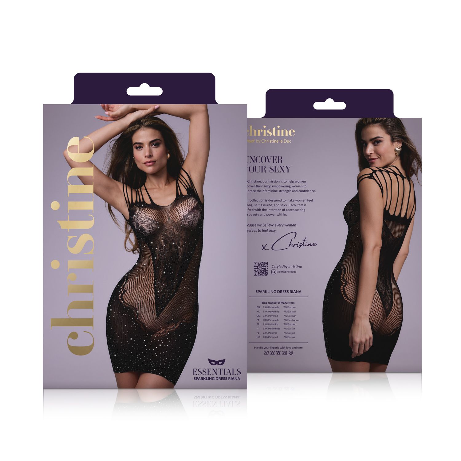 Glitter Jurkje Riana - zwart