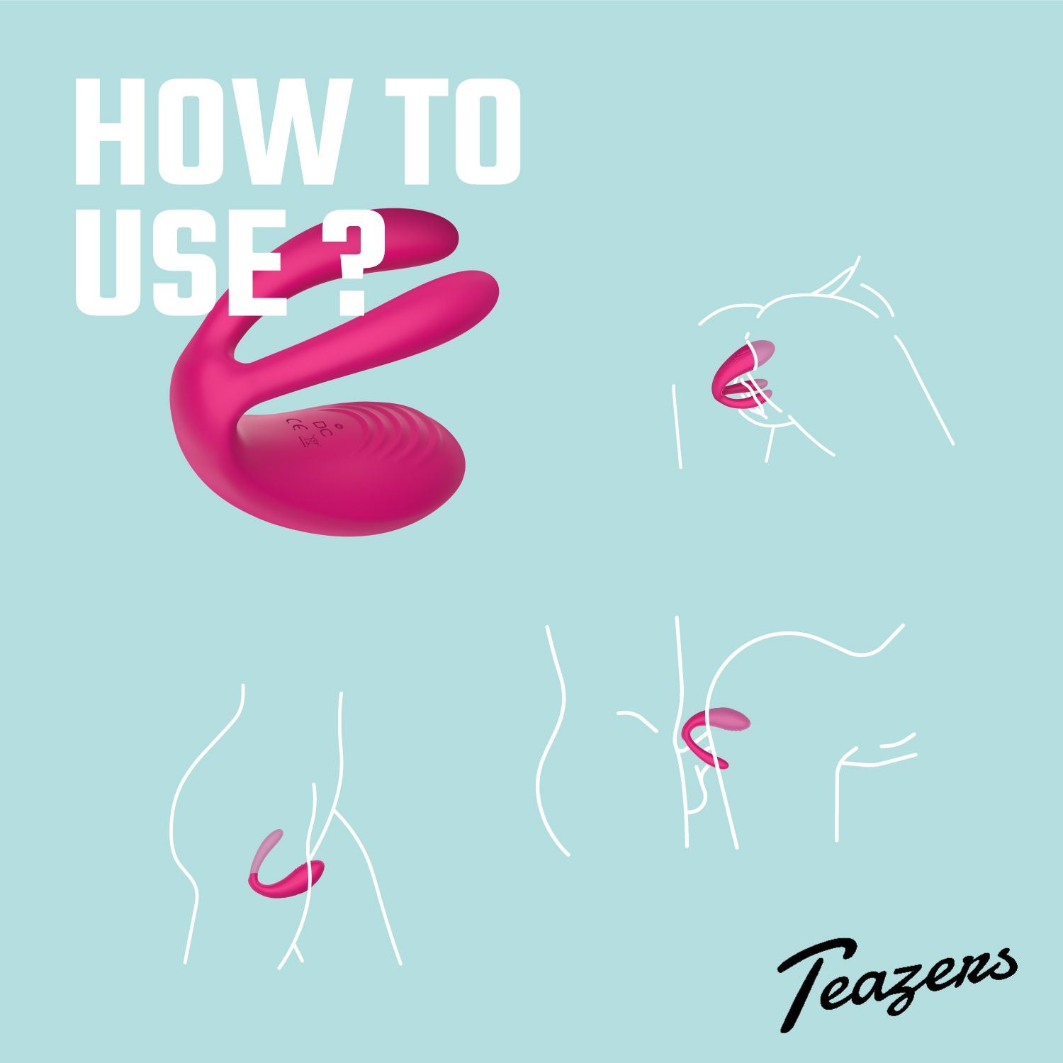 Teazers Koppelvibrator met Afstandsbediening