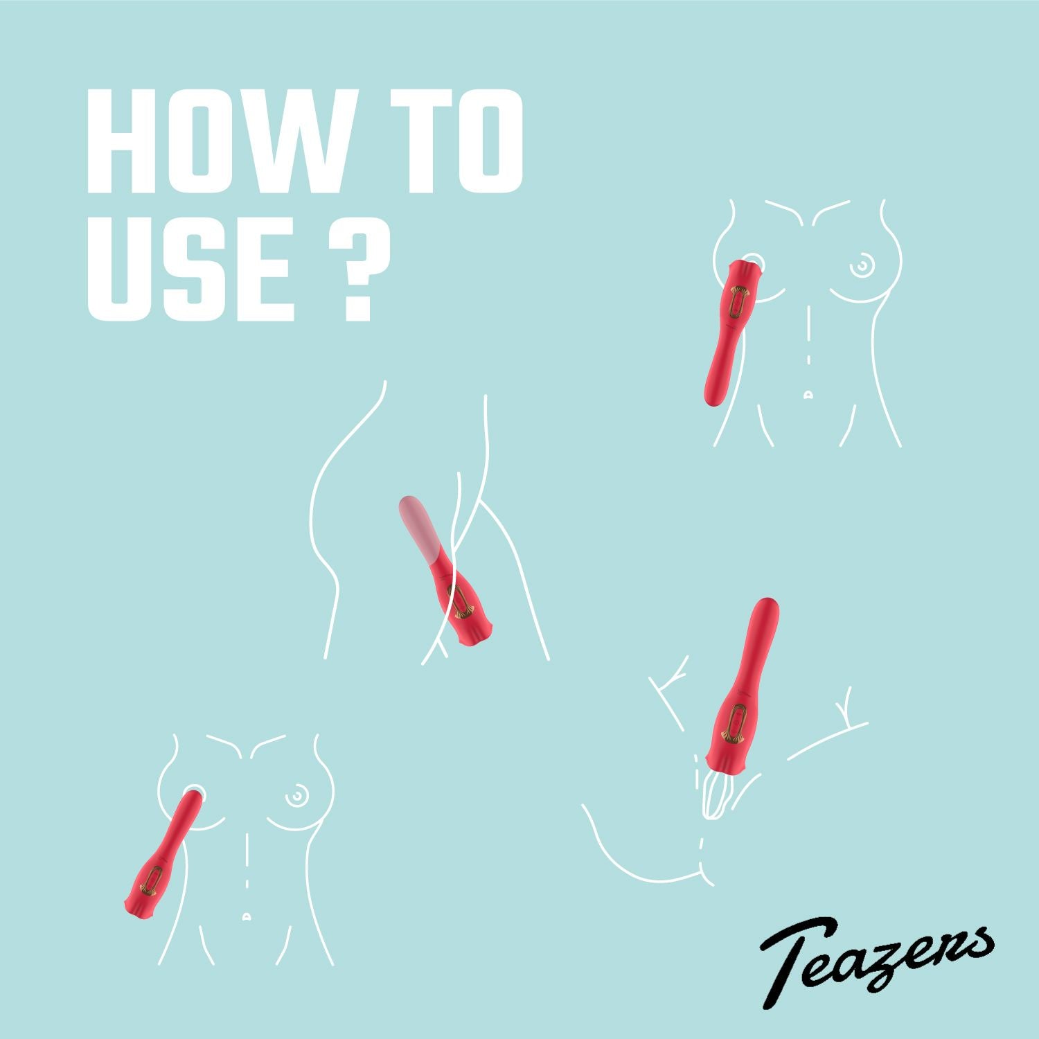 Teazers Vibrator met Likkende Clitorisstimulator