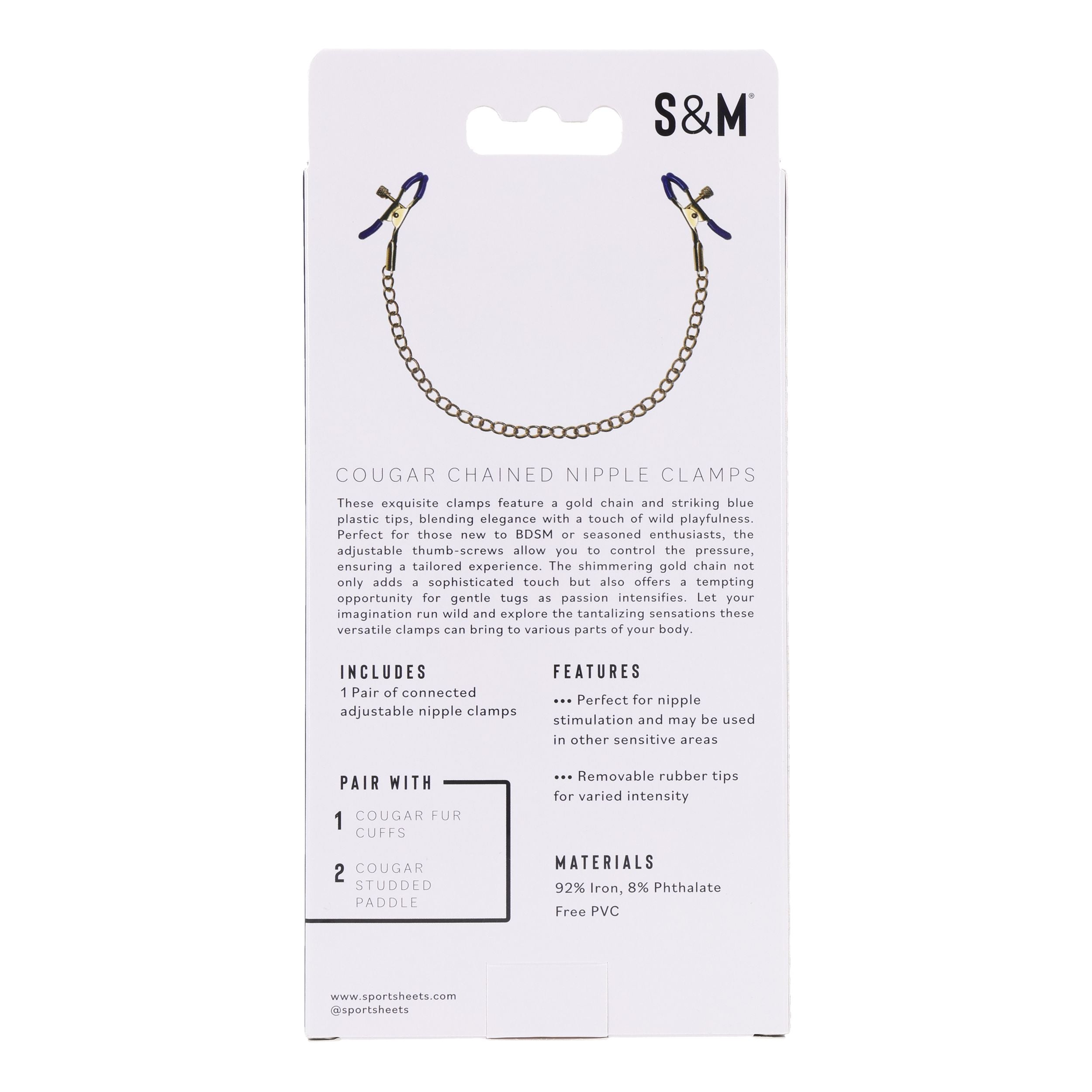Cougar Tepelklemmen met Ketting - Goud