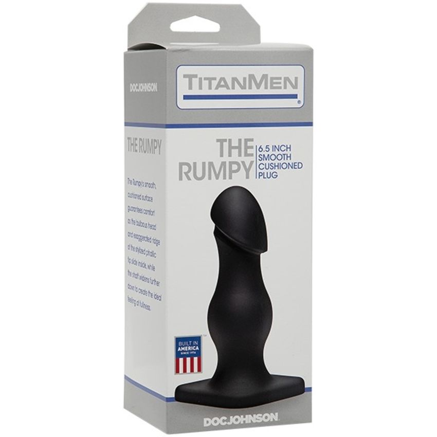 Doc Johnson - TitanMen The Rumpy Buttplug - Zwart