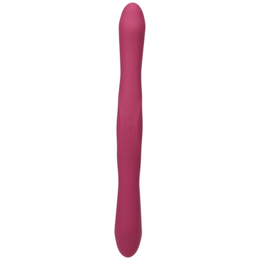 Doc Johnson - Dubbele Vibrator met Afstandsbediening - Rood - 40,6 cm