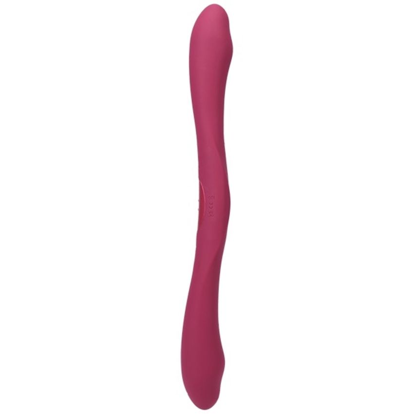 Doc Johnson - Dubbele Vibrator met Afstandsbediening - Rood - 40,6 cm