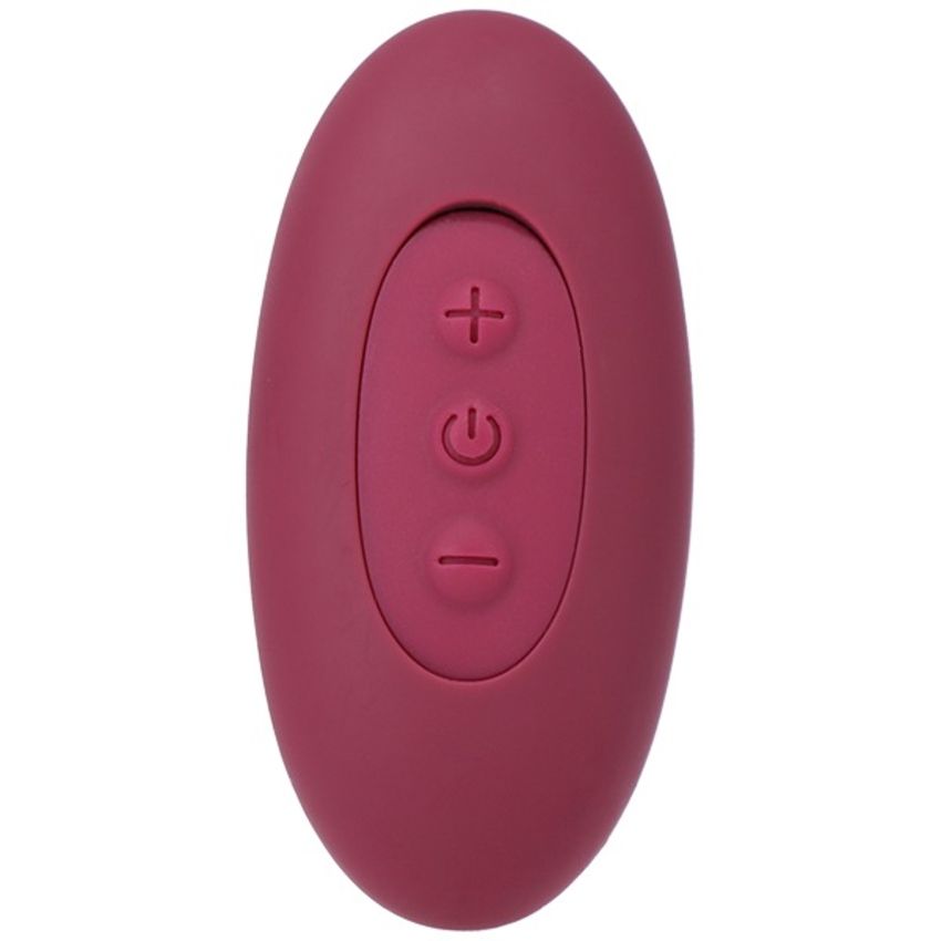 Doc Johnson - Dubbele Vibrator met Afstandsbediening - Rood - 40,6 cm