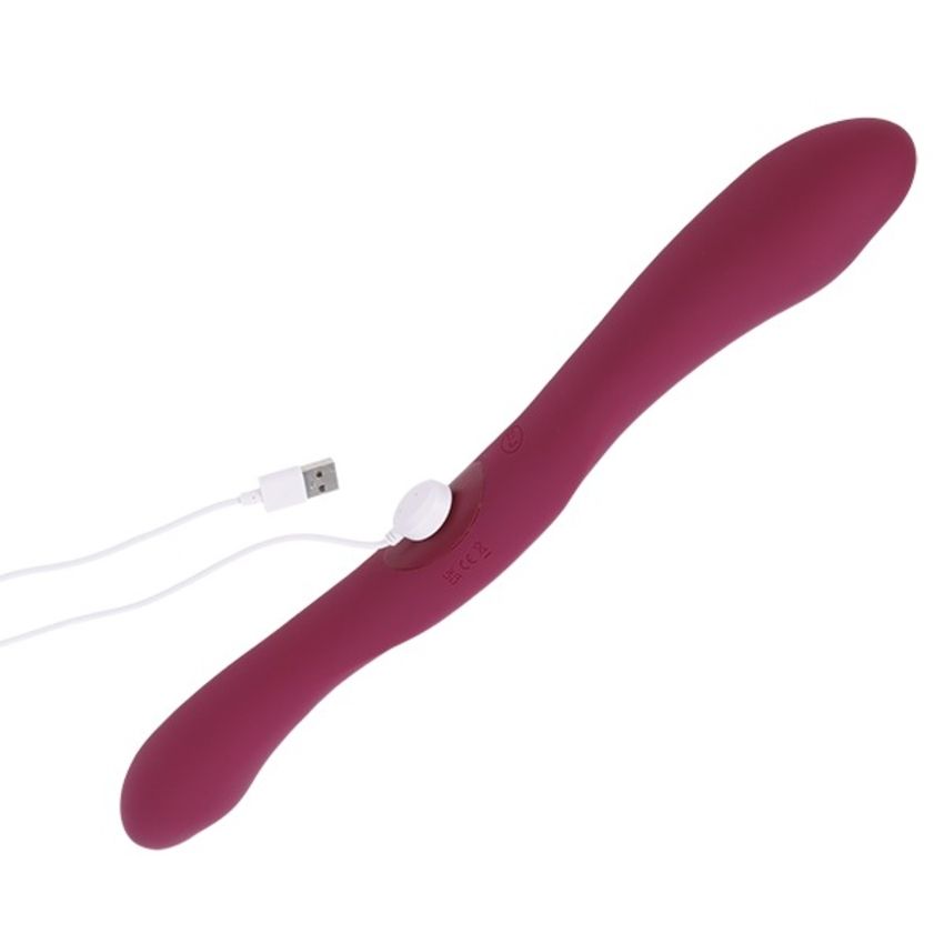 Doc Johnson - Dubbele Vibrator met Afstandsbediening - Rood - 40,6 cm