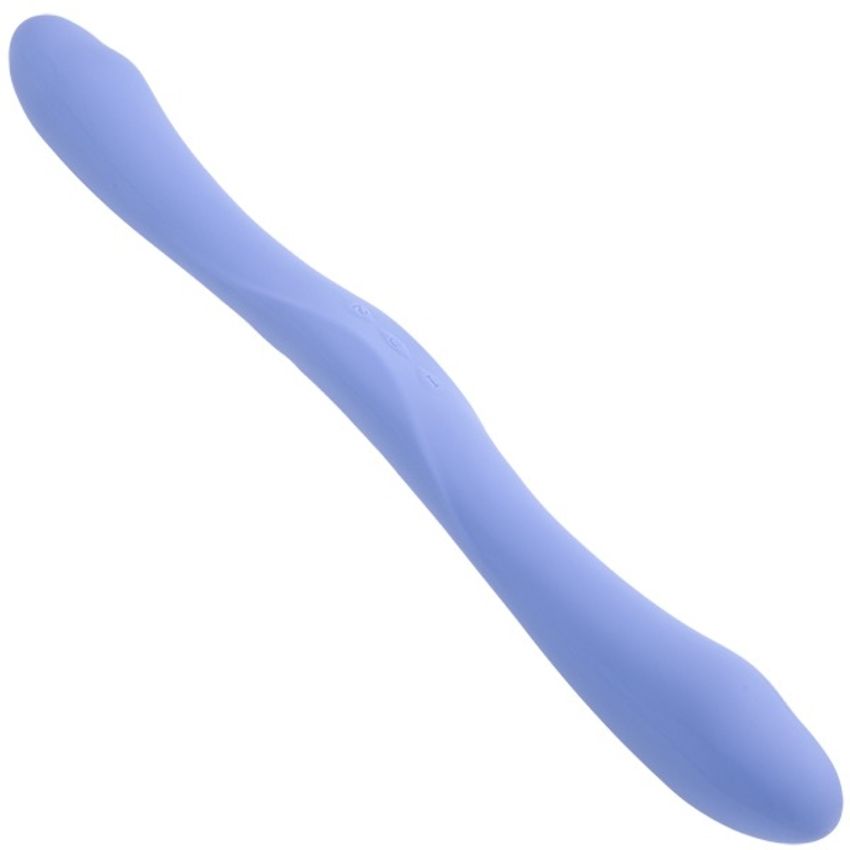 Doc Johnson - Dubbele Vibrator met Afstandsbediening - Blauw - 40,6 cm