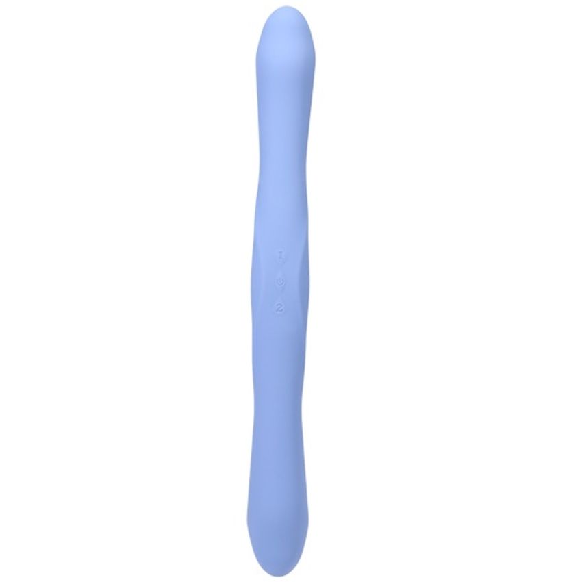 Doc Johnson - Dubbele Vibrator met Afstandsbediening - Blauw - 40,6 cm