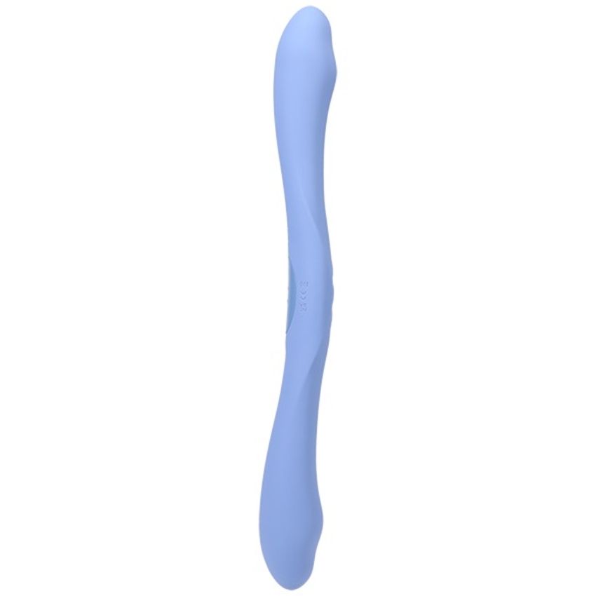 Doc Johnson - Dubbele Vibrator met Afstandsbediening - Blauw - 40,6 cm