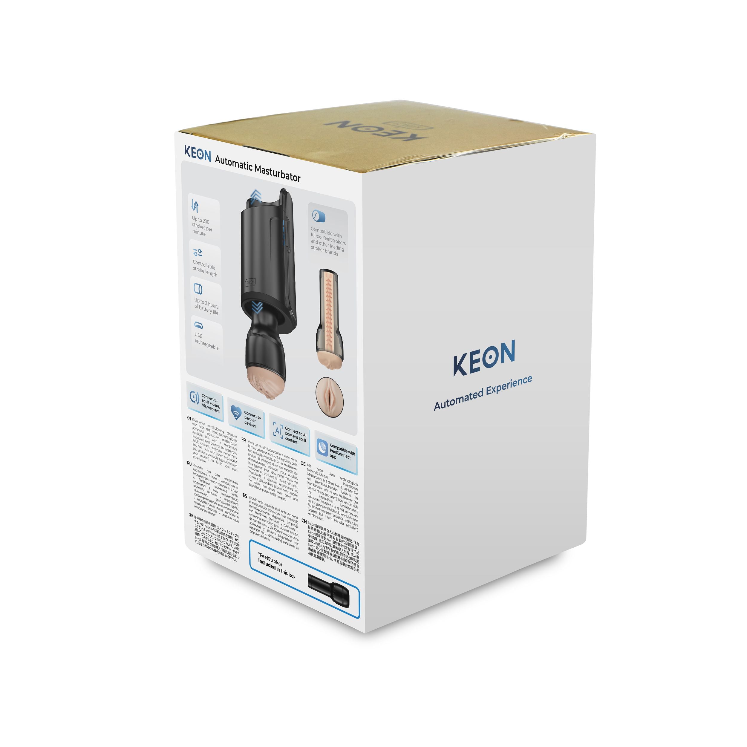 Kiiroo - Keon Combo Set Masturbator - Inclusief Feel Stroker Zwart