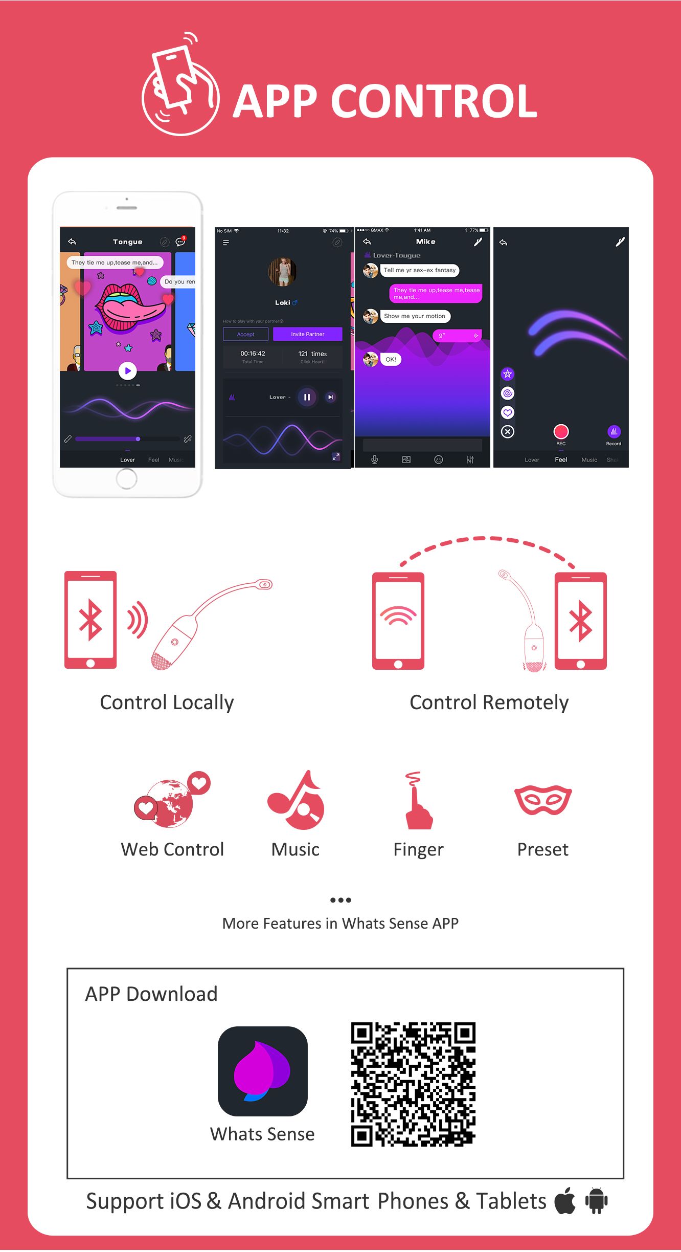 Magic Motion - Vini App-gestuurde Vibratie Eitje - Roze&amp;Wit