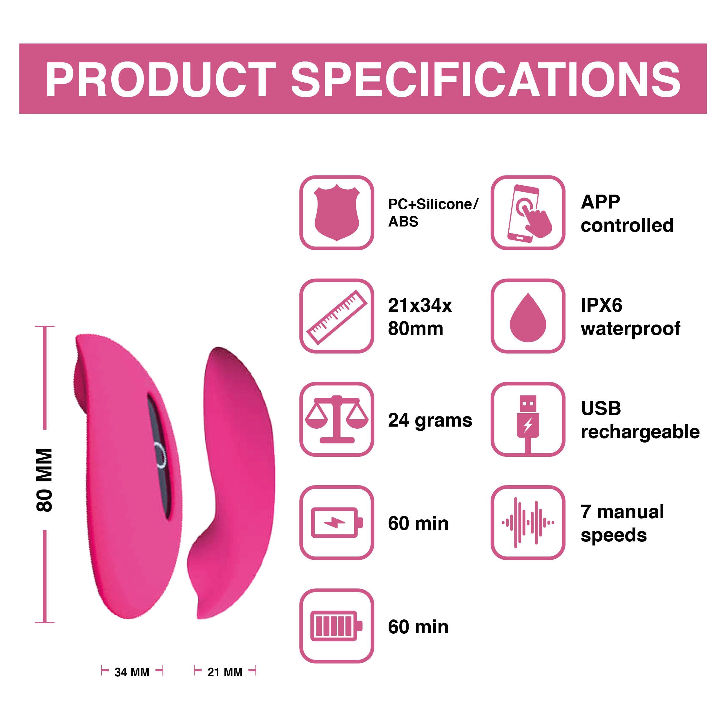 Magic Motion - Candy Met App Bedienbare Panty-vibrator - Roze