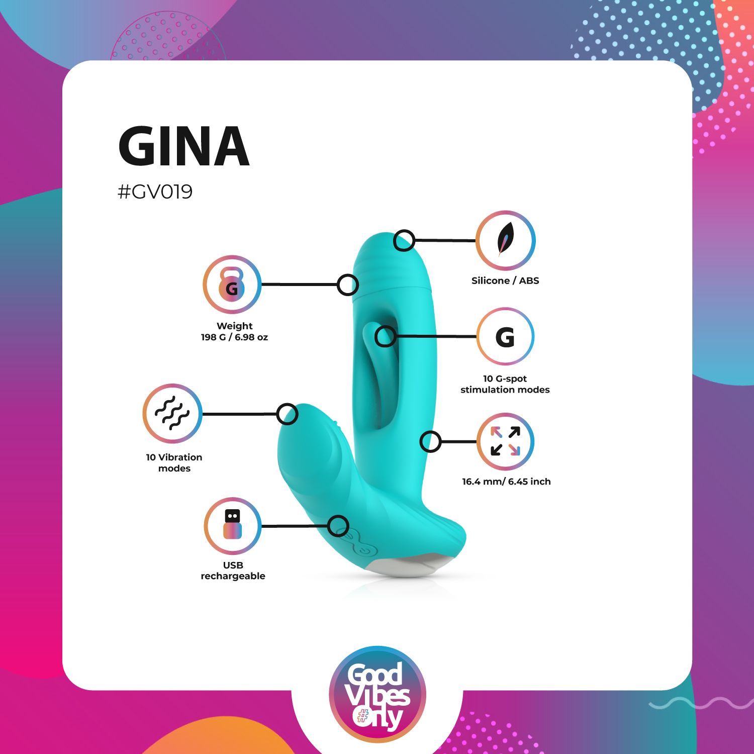 Good Vibes Only - Gina Tappende G-spot Vibrator