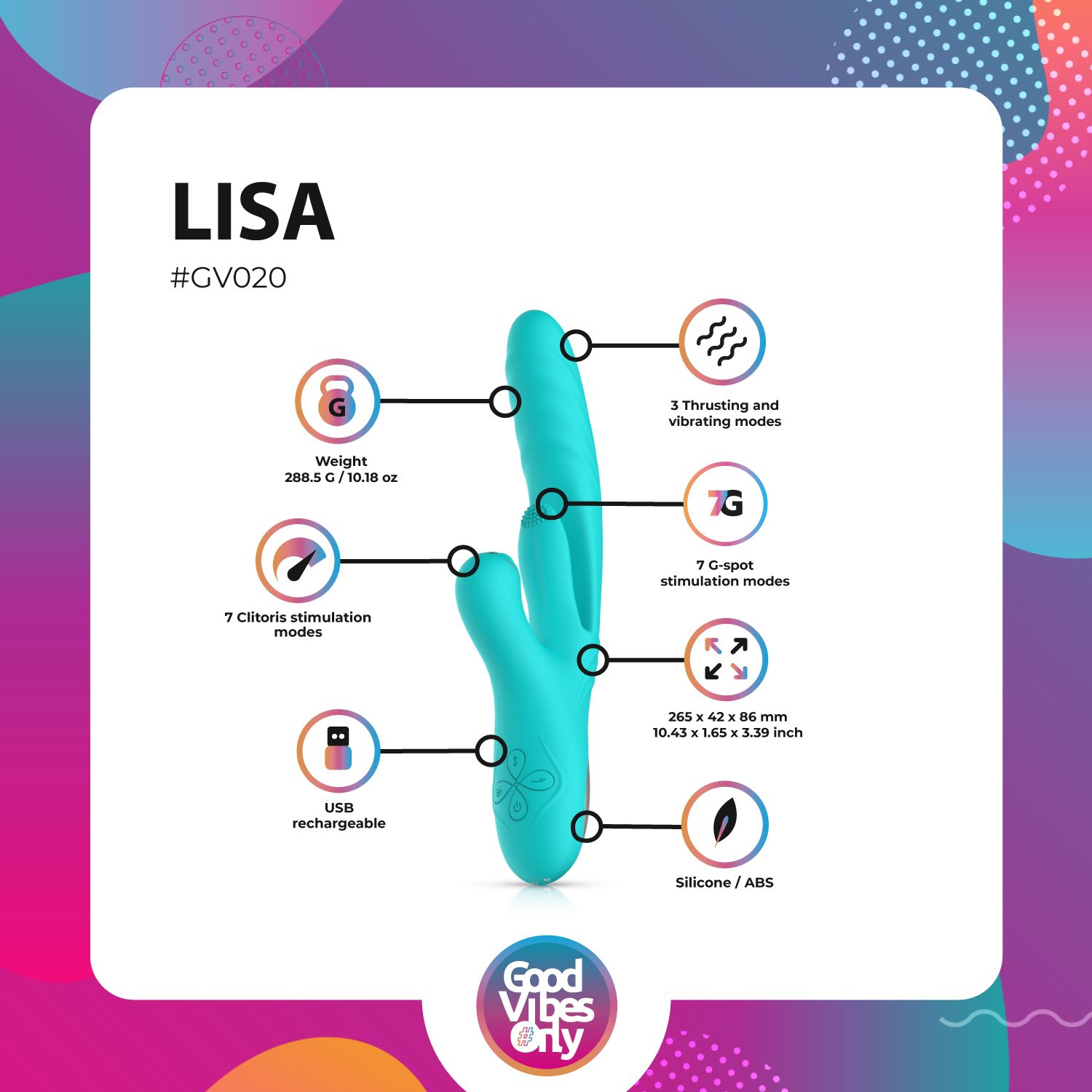 Good Vibes Only - Lisa Stotende Rabbit Vibrator met G-Spot stimulator